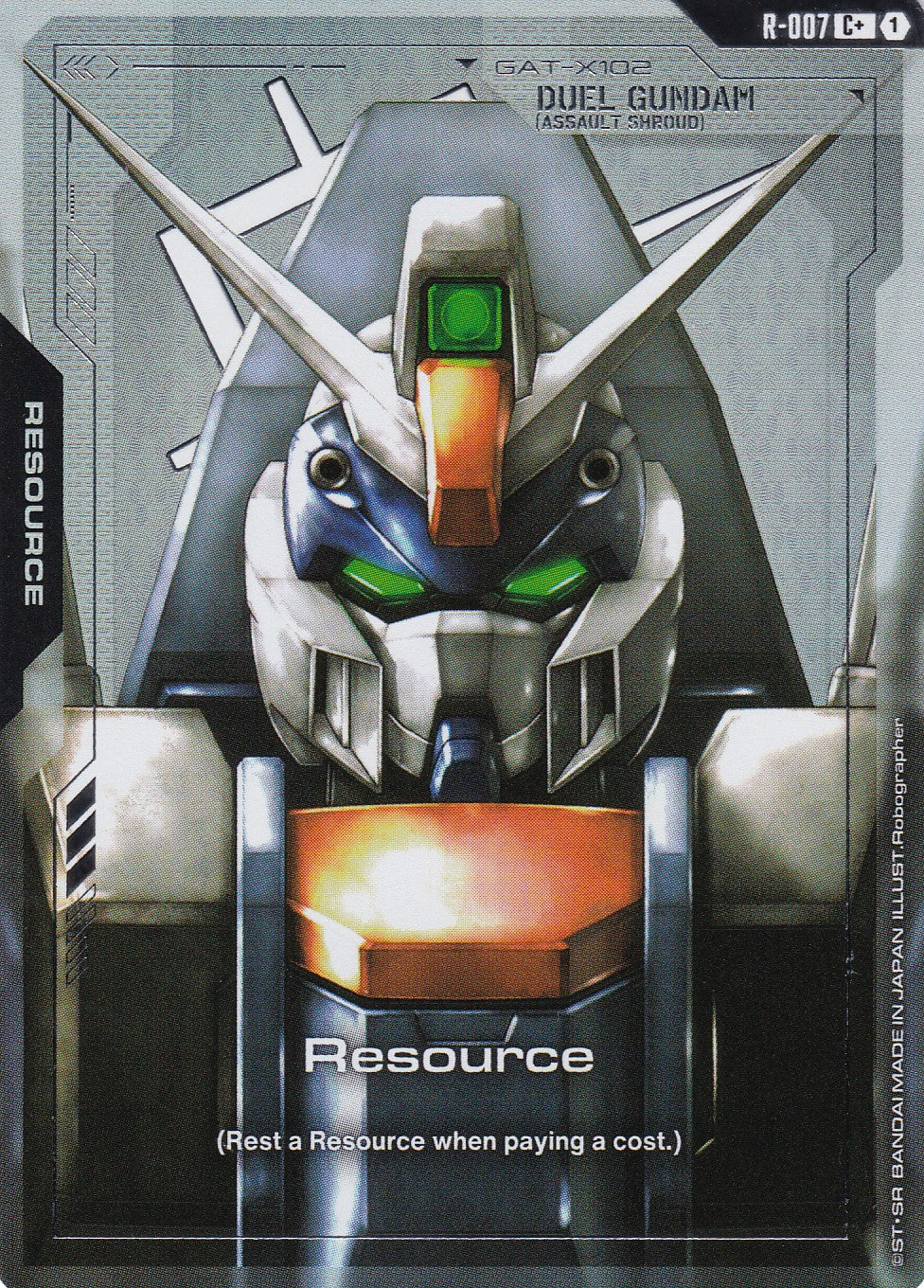 Resource (Duel Gundam Assault Shroud GAT-X102) (Alt. Art) - R-007 - Common - Newtype Rising - GUNDAM TCG
