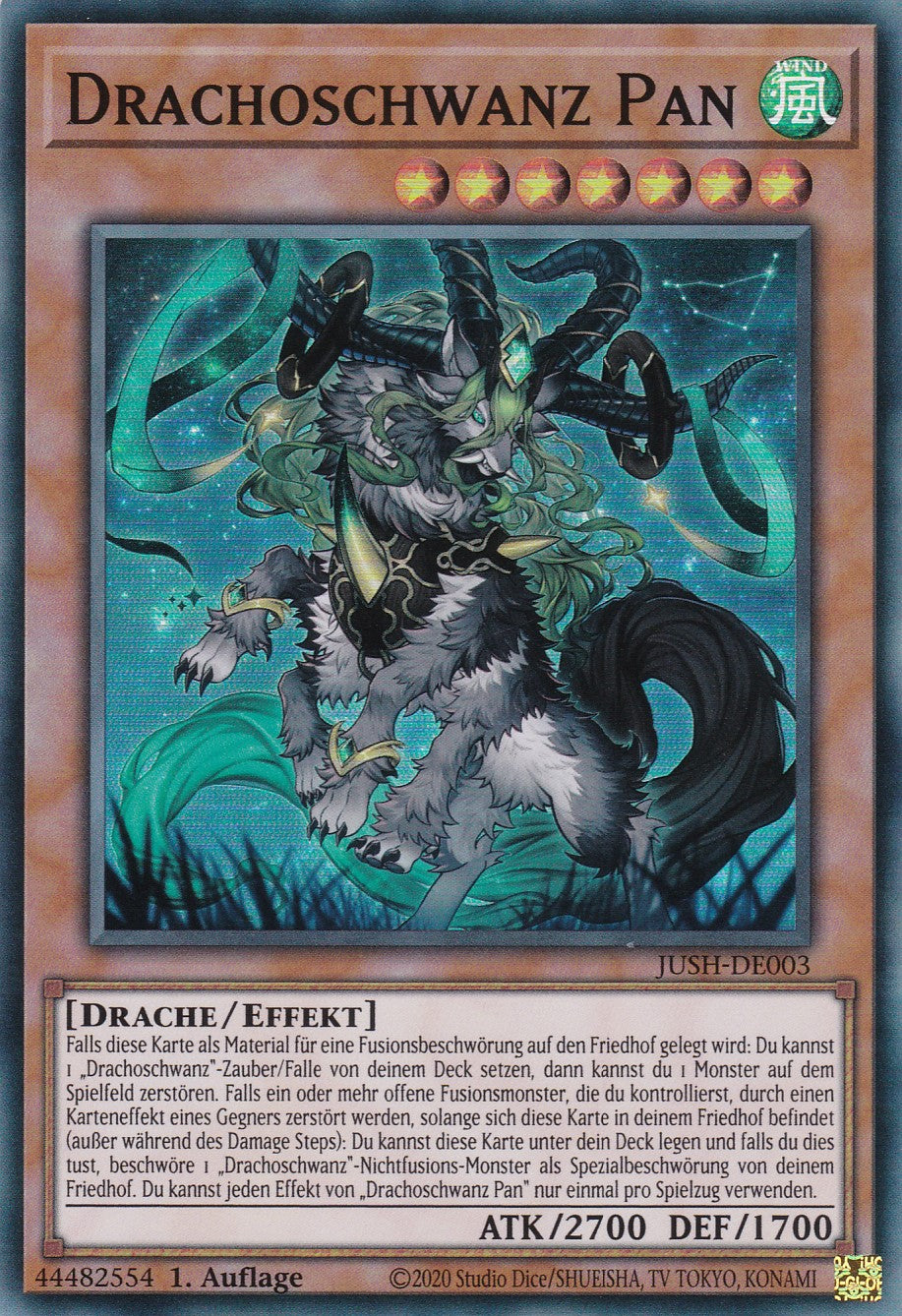 Drachoschwanz Pan - JUSH-DE003 - Super Rare - Deutsch - 1. Auflage - Justice Hunters