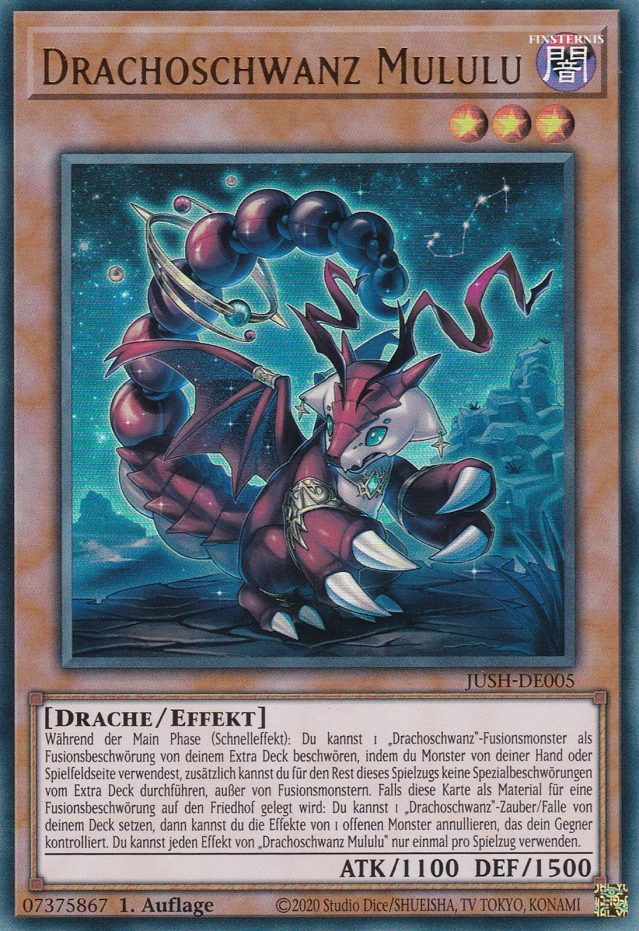 Drachoschwanz Mululu - JUSH-DE005 - Ultra Rare - Deutsch - 1. Auflage - Justice Hunters