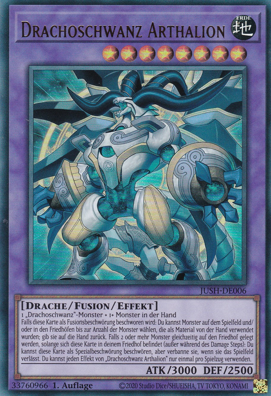 Drachoschwanz Arthalion - JUSH-DE006 - Ultra Rare - Deutsch - 1. Auflage - Justice Hunters