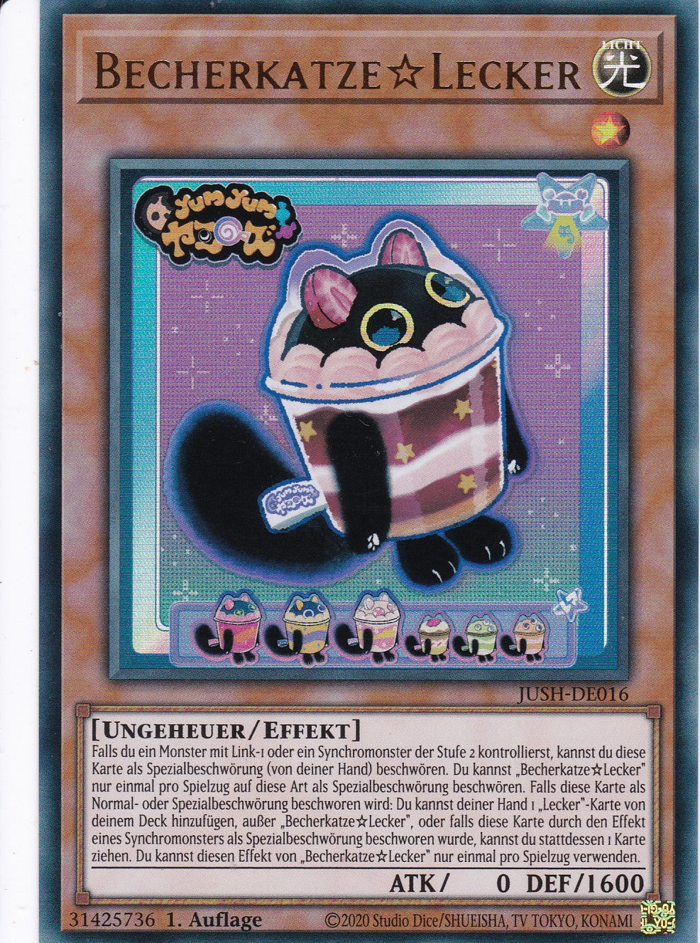 BecherkatzeLecker - JUSH-DE016 - Ultra Rare - Deutsch - 1. Auflage - Justice Hunters