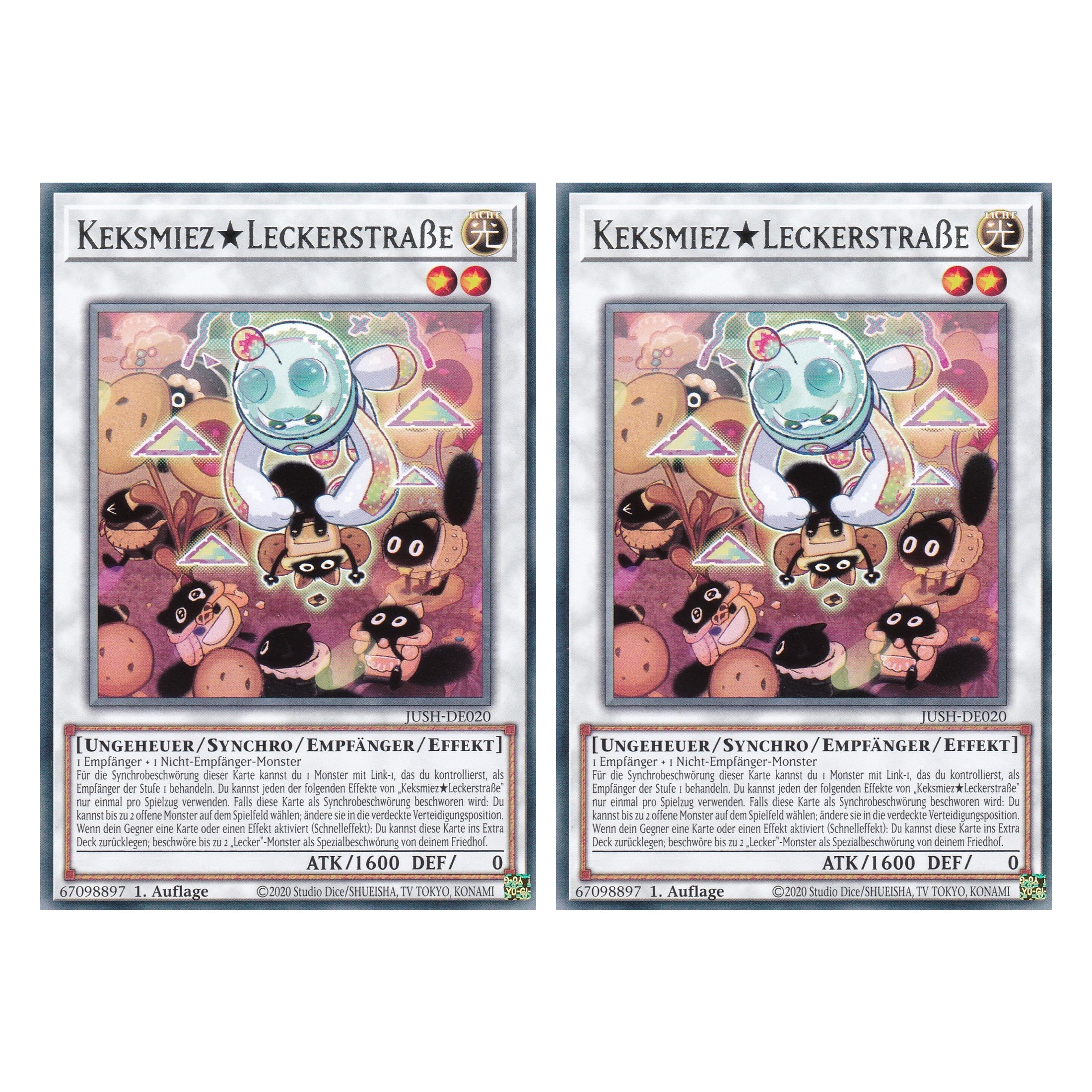 Keksmiez Leckerstraße - JUSH-DE020 - Rare - Deutsch - 1. Auflage - Justice Hunters - Duo Set (2 Stück) - Yu-Gi-Oh!