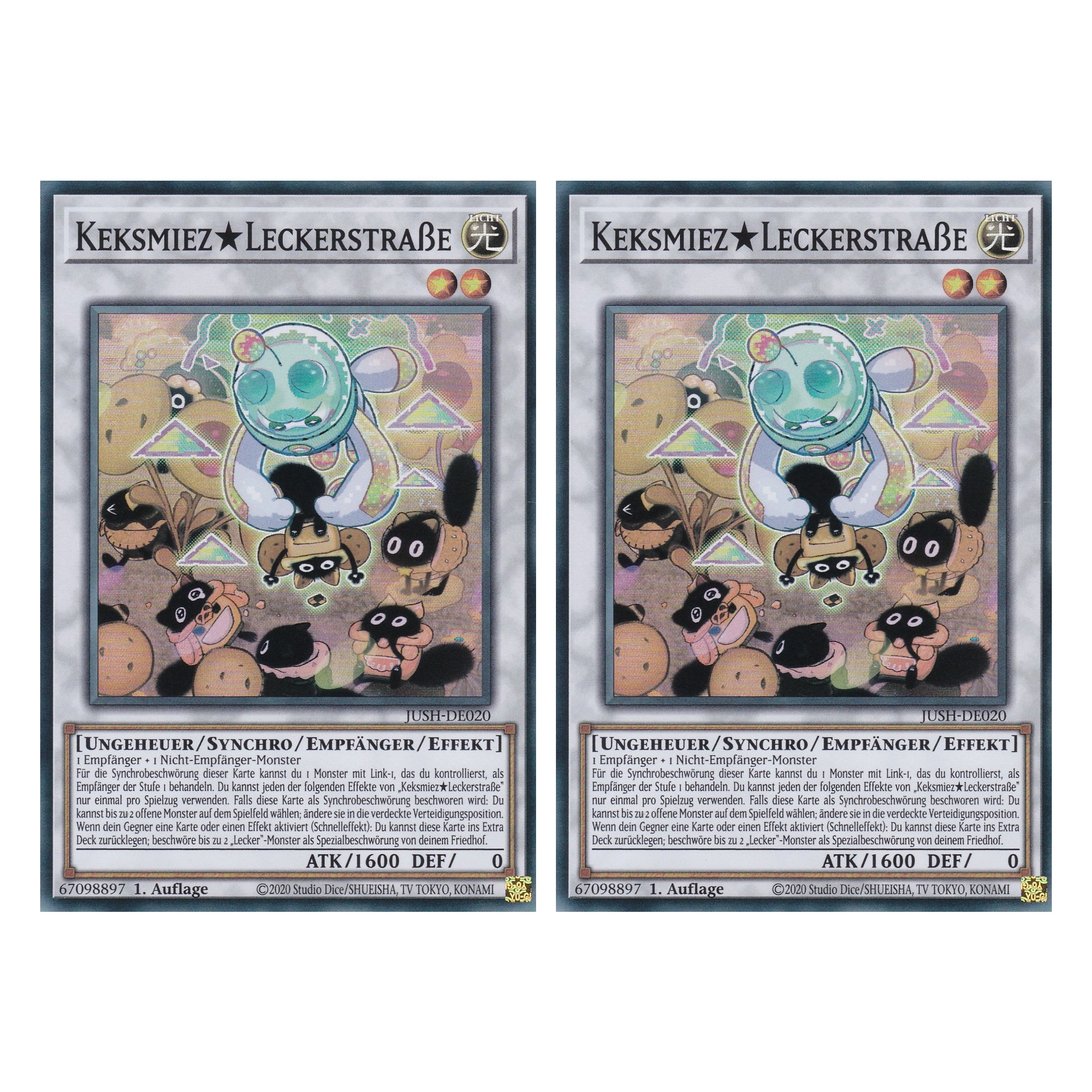 Keksmiez Leckerstraße - JUSH-DE020 - Super Rare - Deutsch - 1. Auflage - Justice Hunters - Duo Set (2 Stück) - Yu-Gi-Oh!