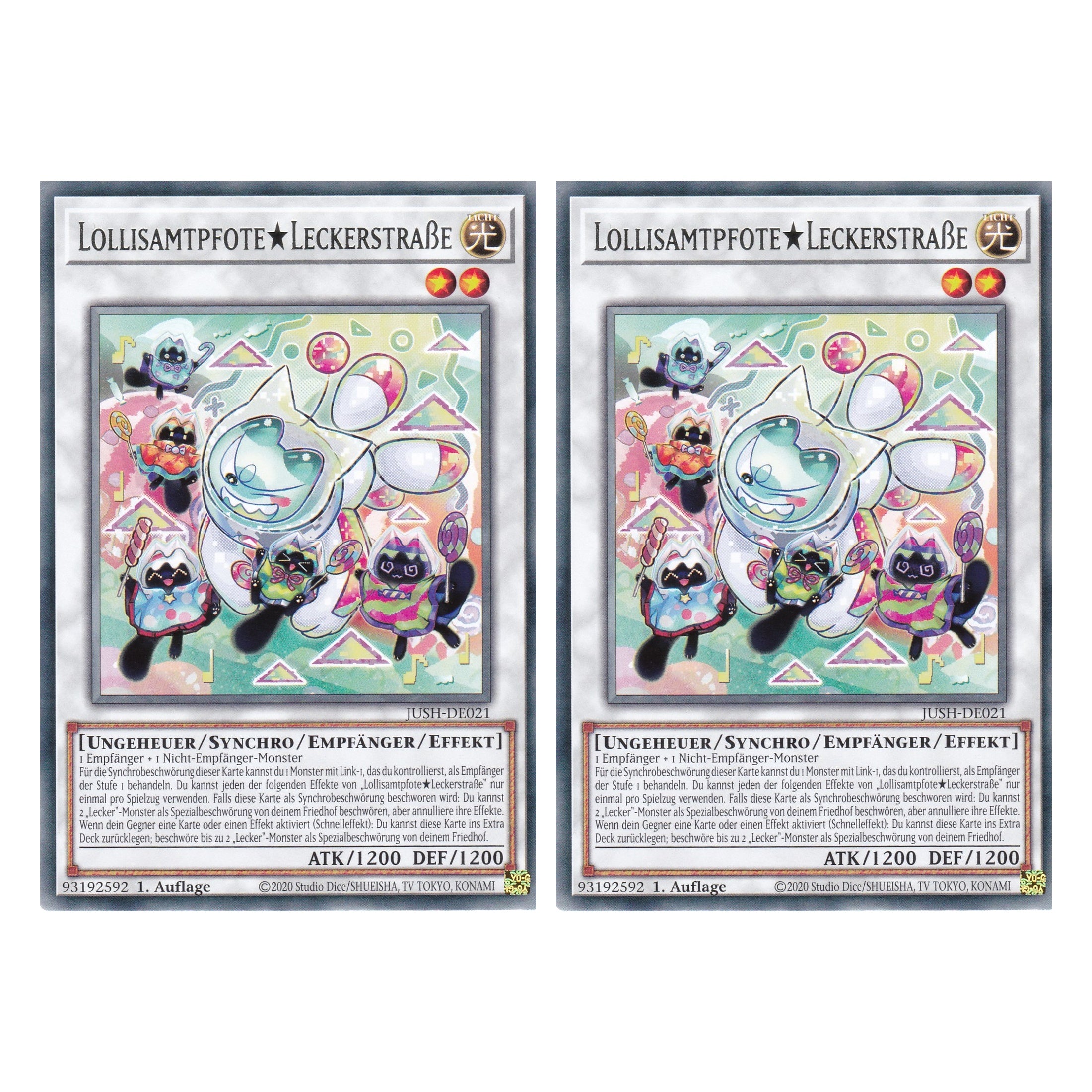 LollisamtpfoteLeckerstraße - JUSH-DE021 - Rare - Deutsch - 1. Auflage - Justice Hunters - Duo Set (2 Stück) - Yu-Gi-Oh!