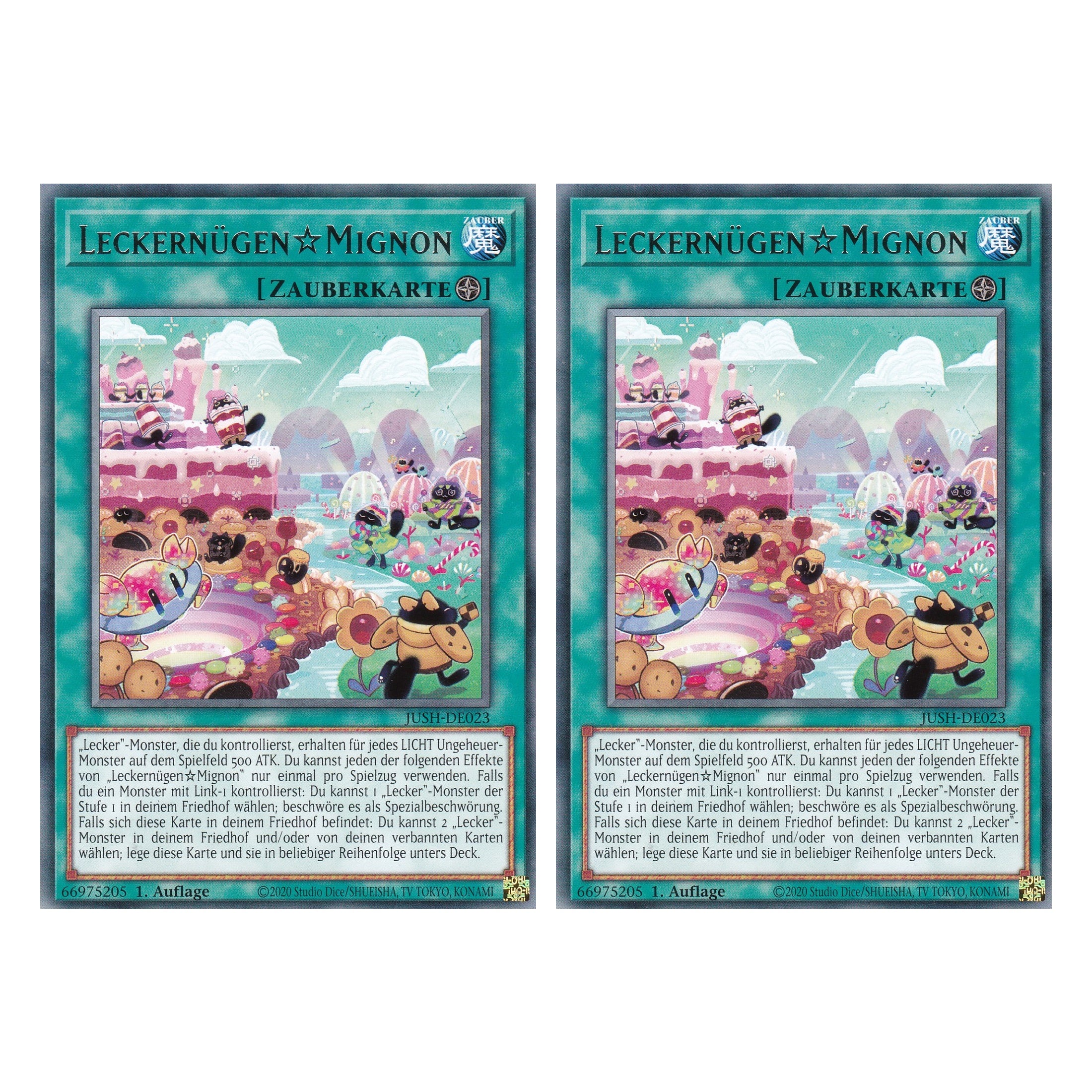 Yummyusment Mignon - JUSH-DE023 - Rare - Deutsch - 1. Auflage - Justice Hunters - Duo Set (2 Stück) - Yu-Gi-Oh!