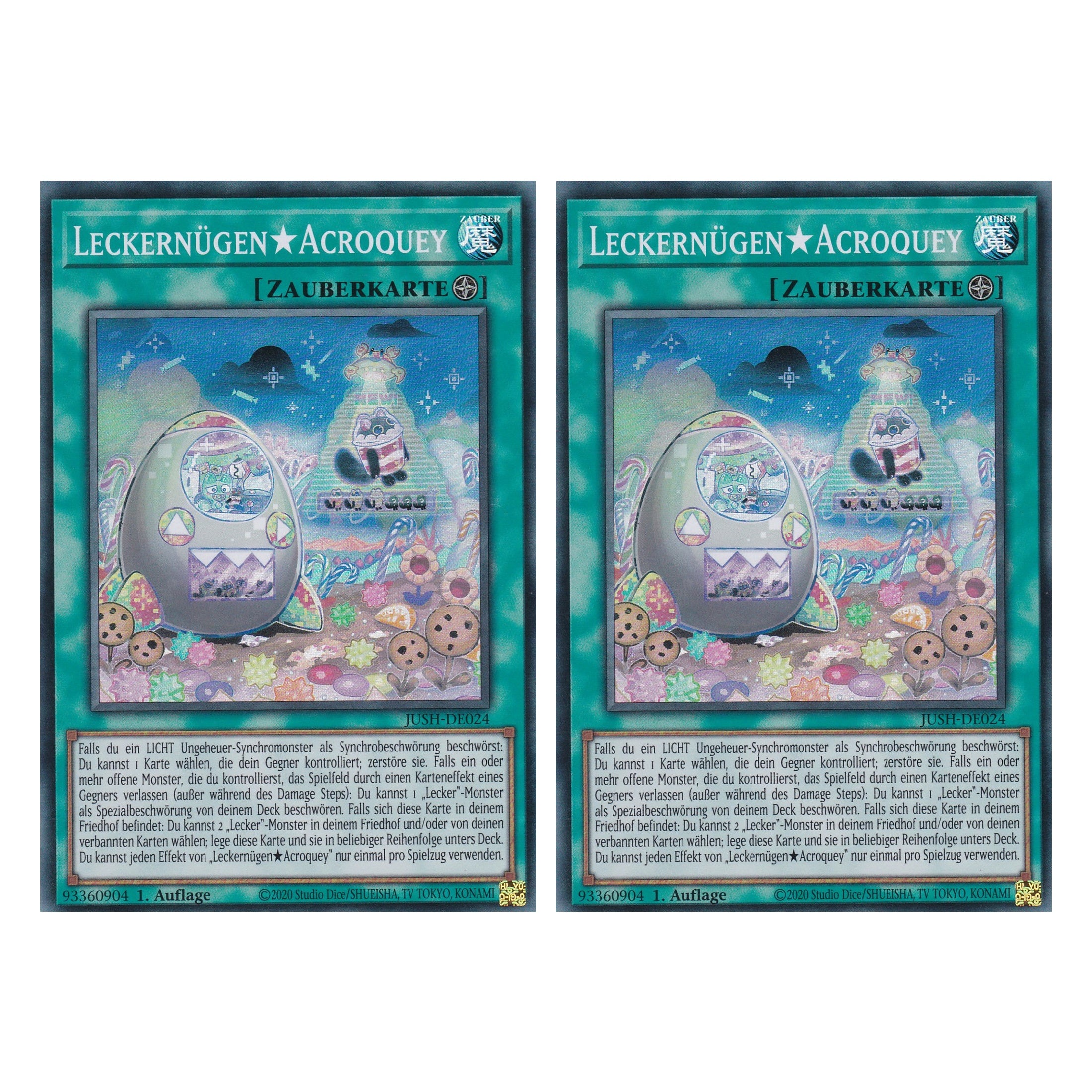 Yummyusment Acroquey - JUSH-DE024 - Super Rare - Deutsch - 1. Auflage - Justice Hunters - Duo Set (2 Stück) - Yu-Gi-Oh!