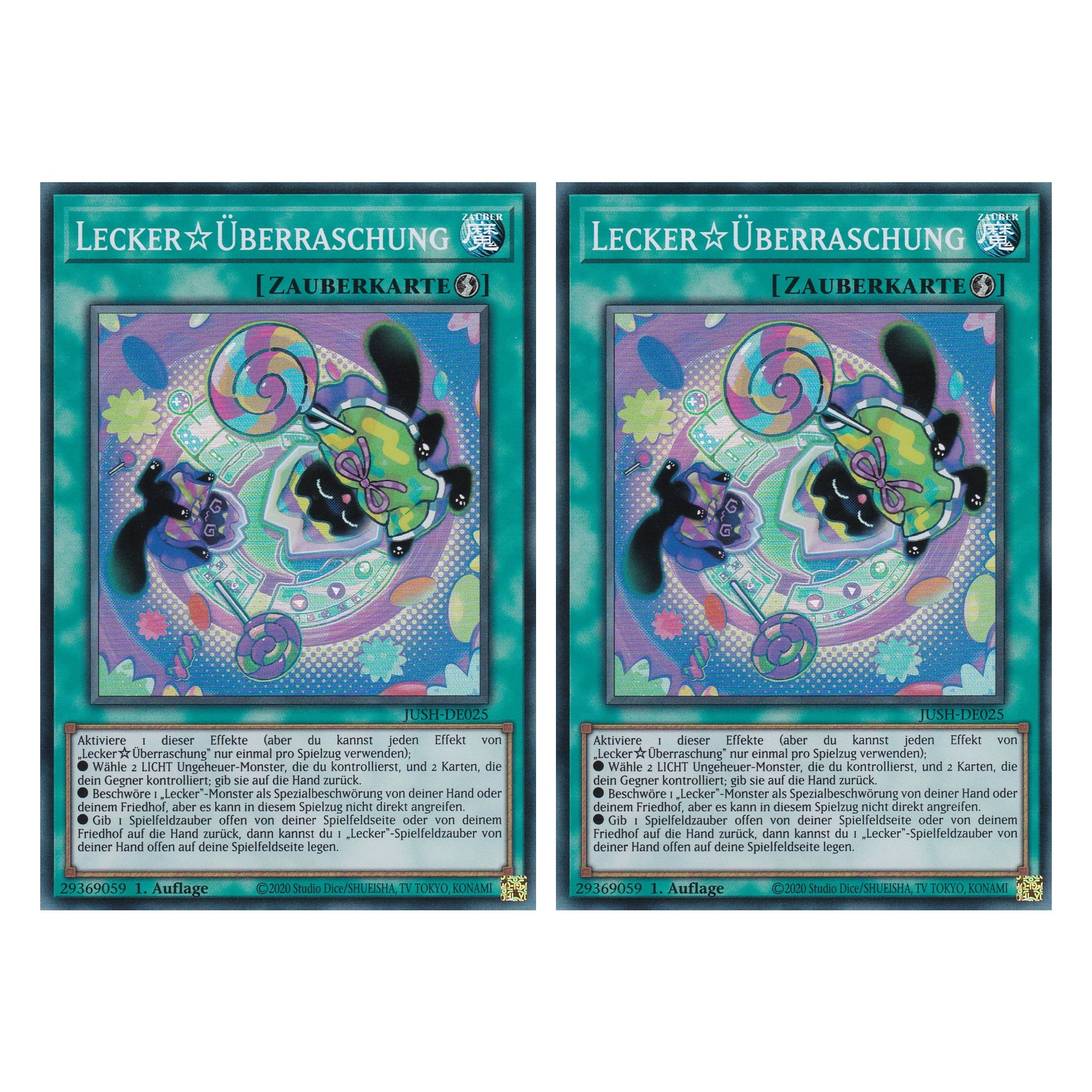 Yummy Surprise - JUSH-DE025 - Super Rare - Deutsch - 1. Auflage - Justice Hunters - Duo Set (2 Stück) - Yu-Gi-Oh!