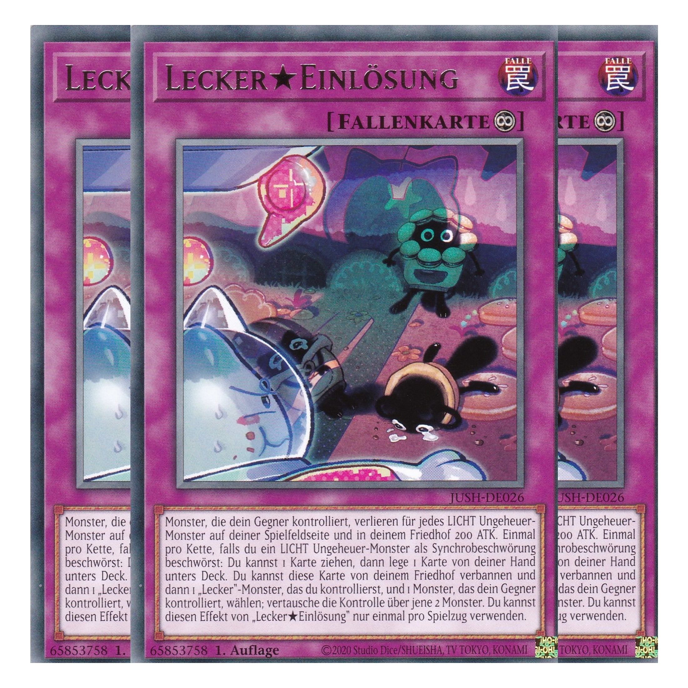 Yummy Redemption - JUSH-DE026 - Rare - Deutsch - 1. Auflage - Justice Hunters - Playset (3 Kopien) - Yu-Gi-Oh!