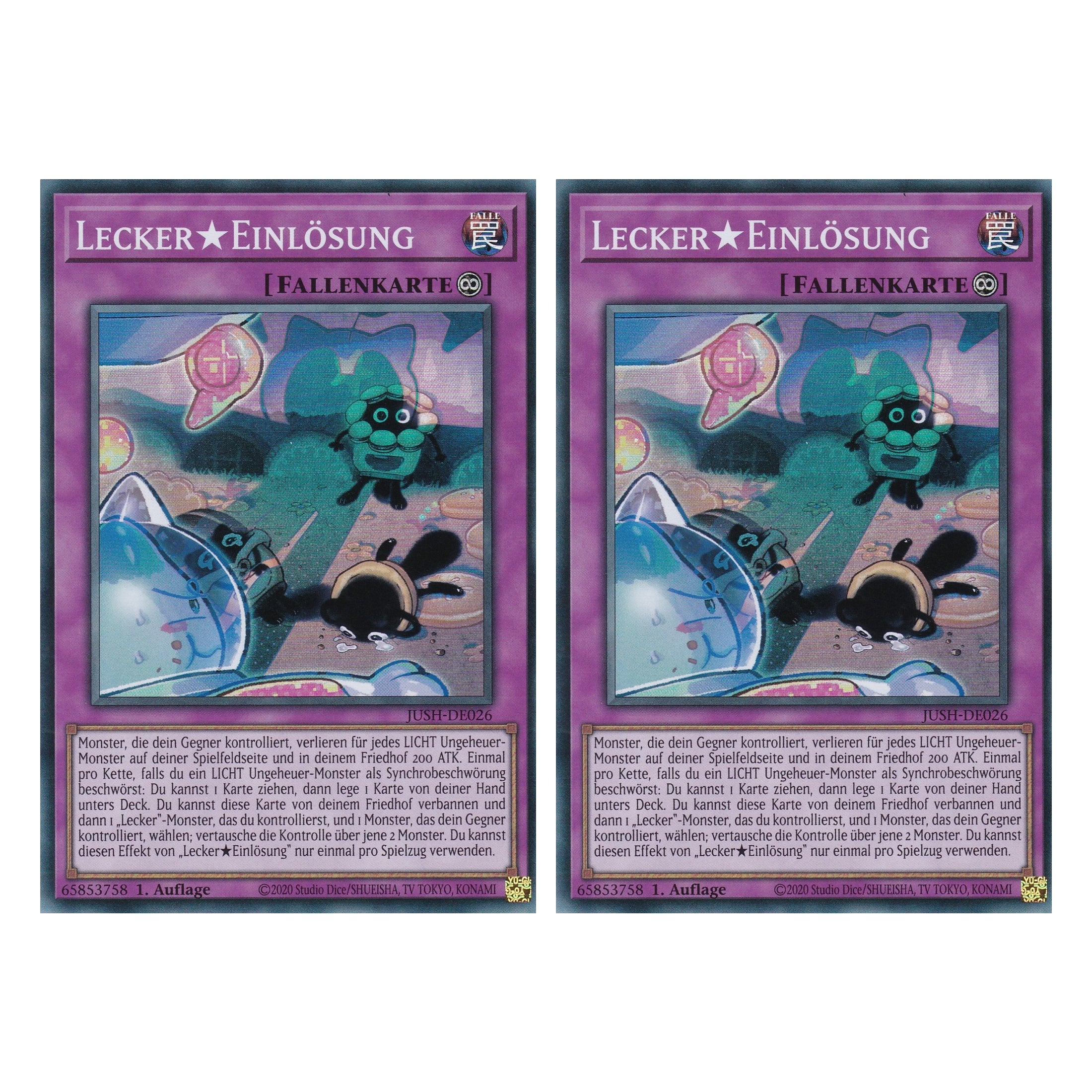 Yummy Redemption - JUSH-DE026 - Super Rare - Deutsch - 1. Auflage - Justice Hunters - Duo Set (2 Stück) - Yu-Gi-Oh!