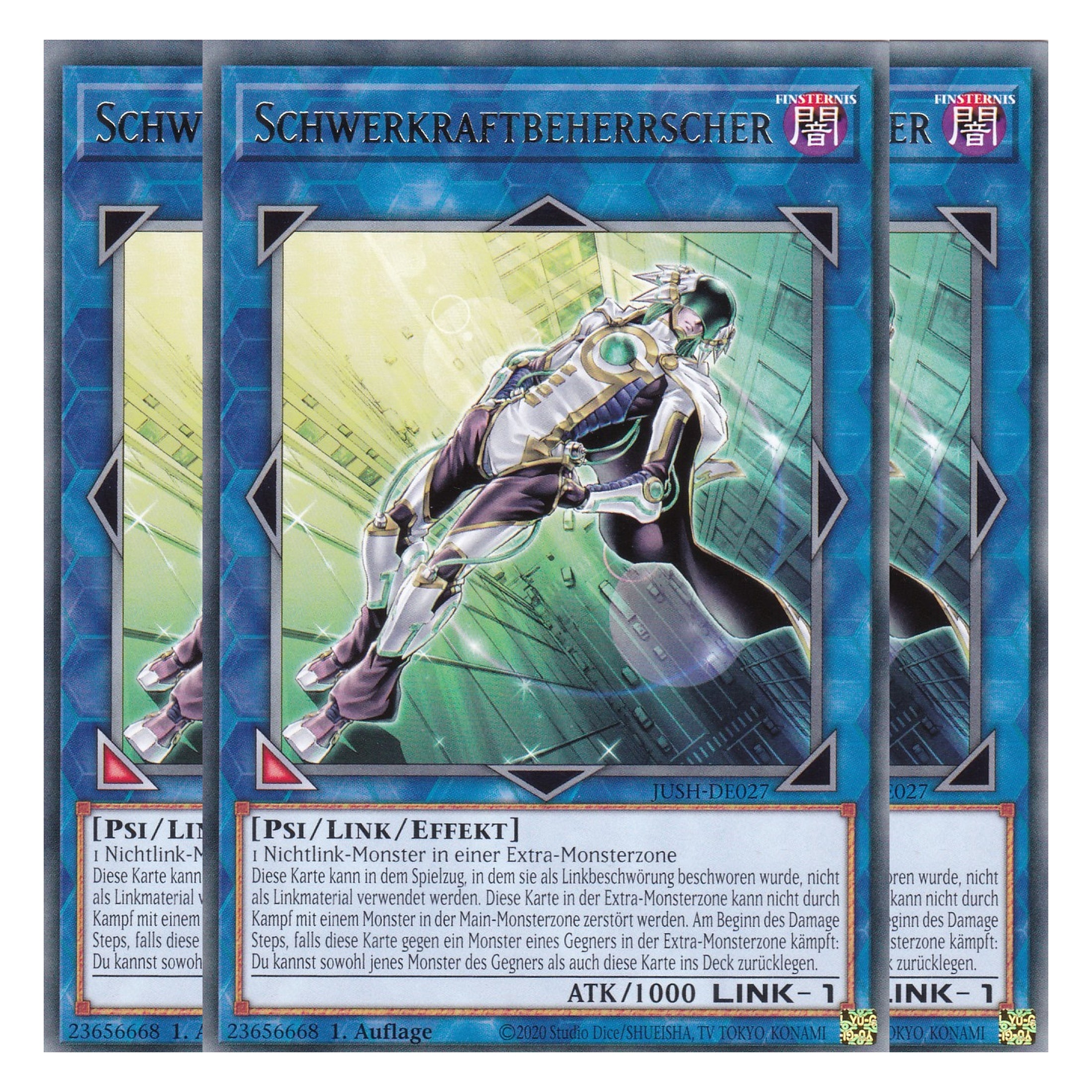 Schwerkraftbeherrscher - JUSH-DE027 - Rare - Deutsch - 1. Auflage - Justice Hunters - Playset (3 Kopien) - Yu-Gi-Oh!