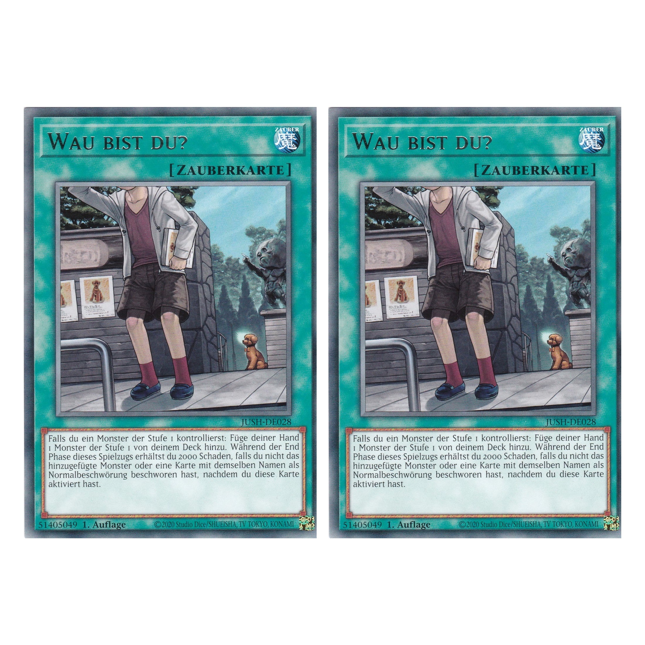 Wau bist du? - JUSH-DE028 - Rare - Deutsch - 1. Auflage - Justice Hunters - Duo Set (2 Stück) - Yu-Gi-Oh!
