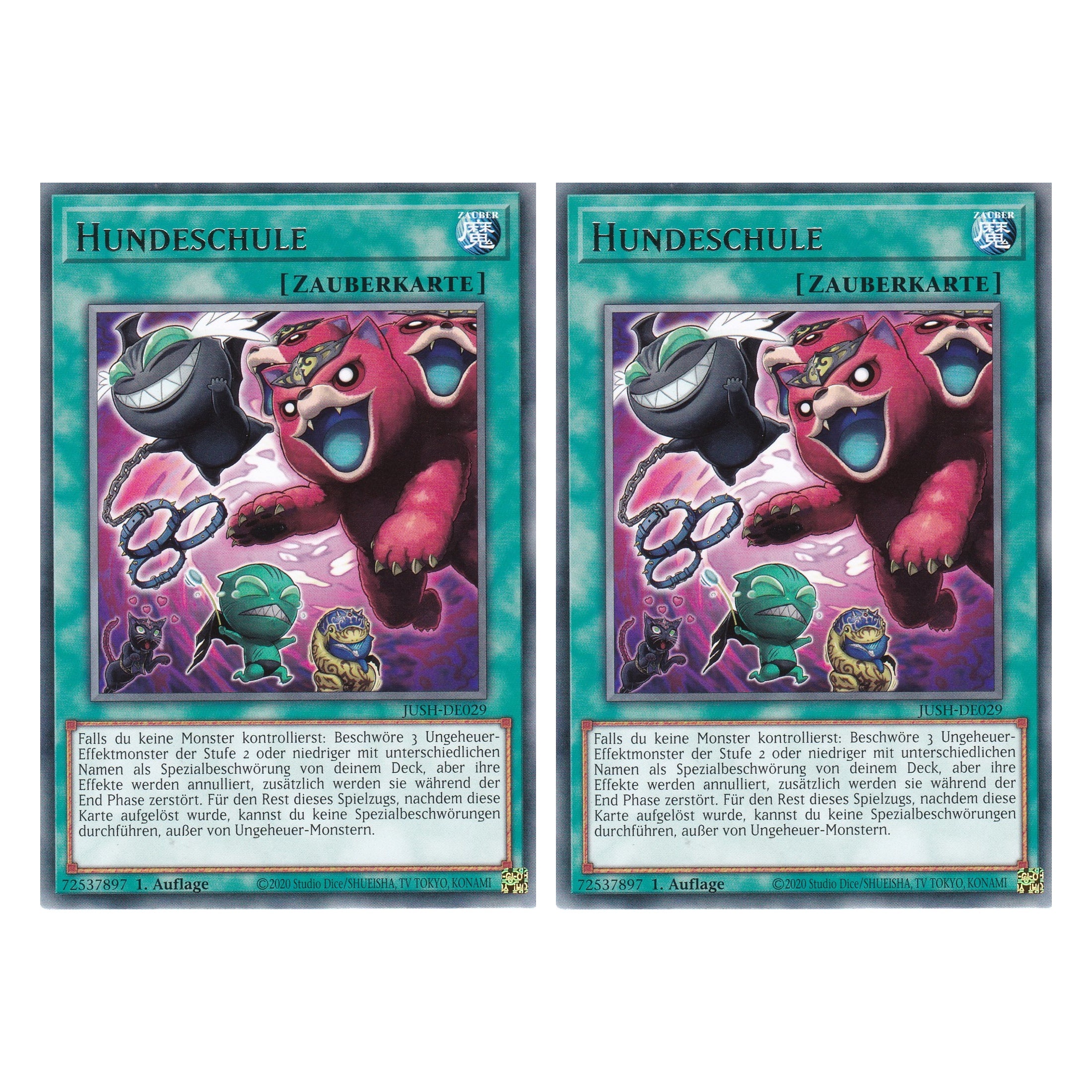 Hundeschule - JUSH-DE029 - Rare - Deutsch - 1. Auflage - Justice Hunters - Duo Set (2 Stück) - Yu-Gi-Oh!