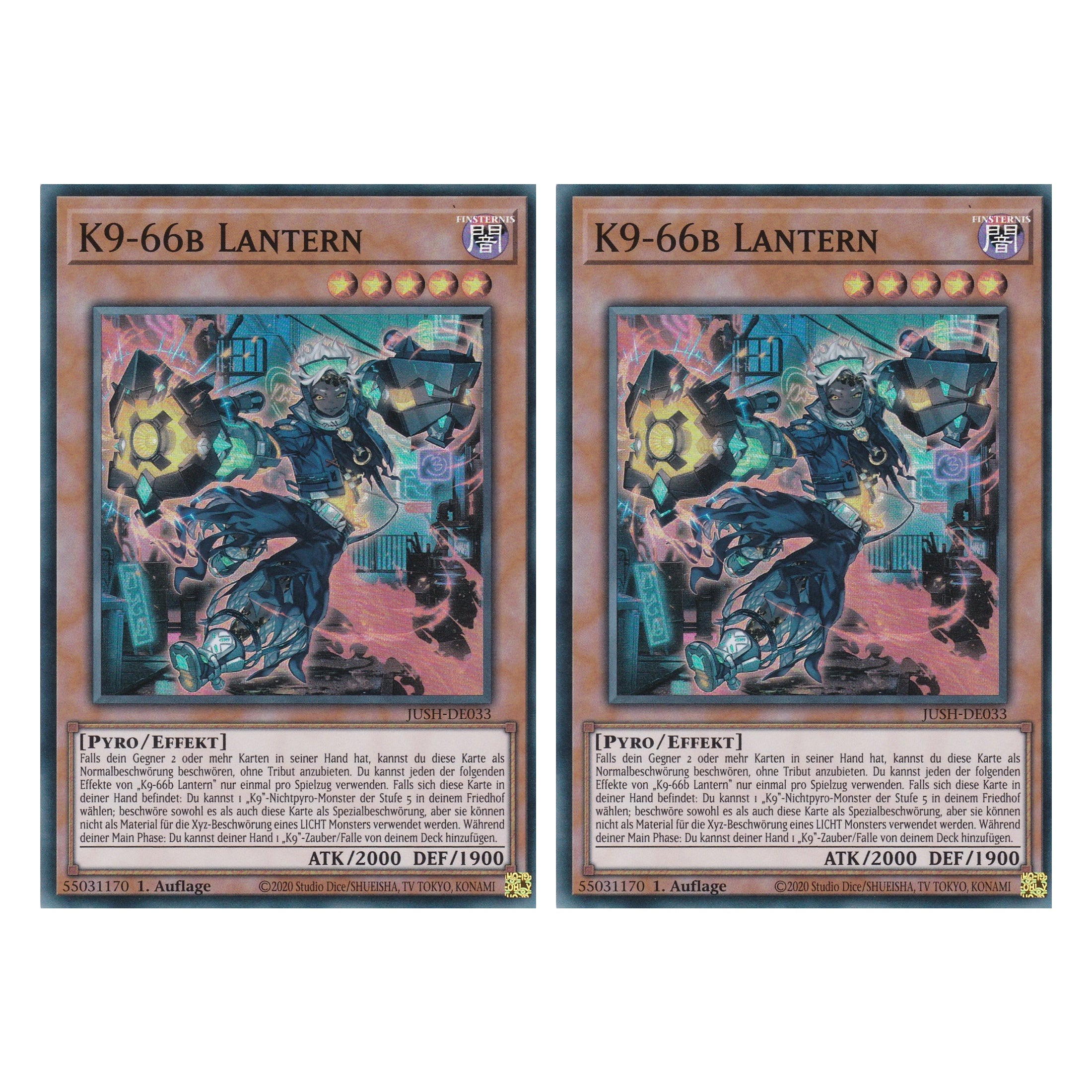 K9-66b Lantern - JUSH-DE033 - Super Rare - Deutsch - 1. Auflage - Justice Hunters - Duo Set (2 Stück) - Yu-Gi-Oh!