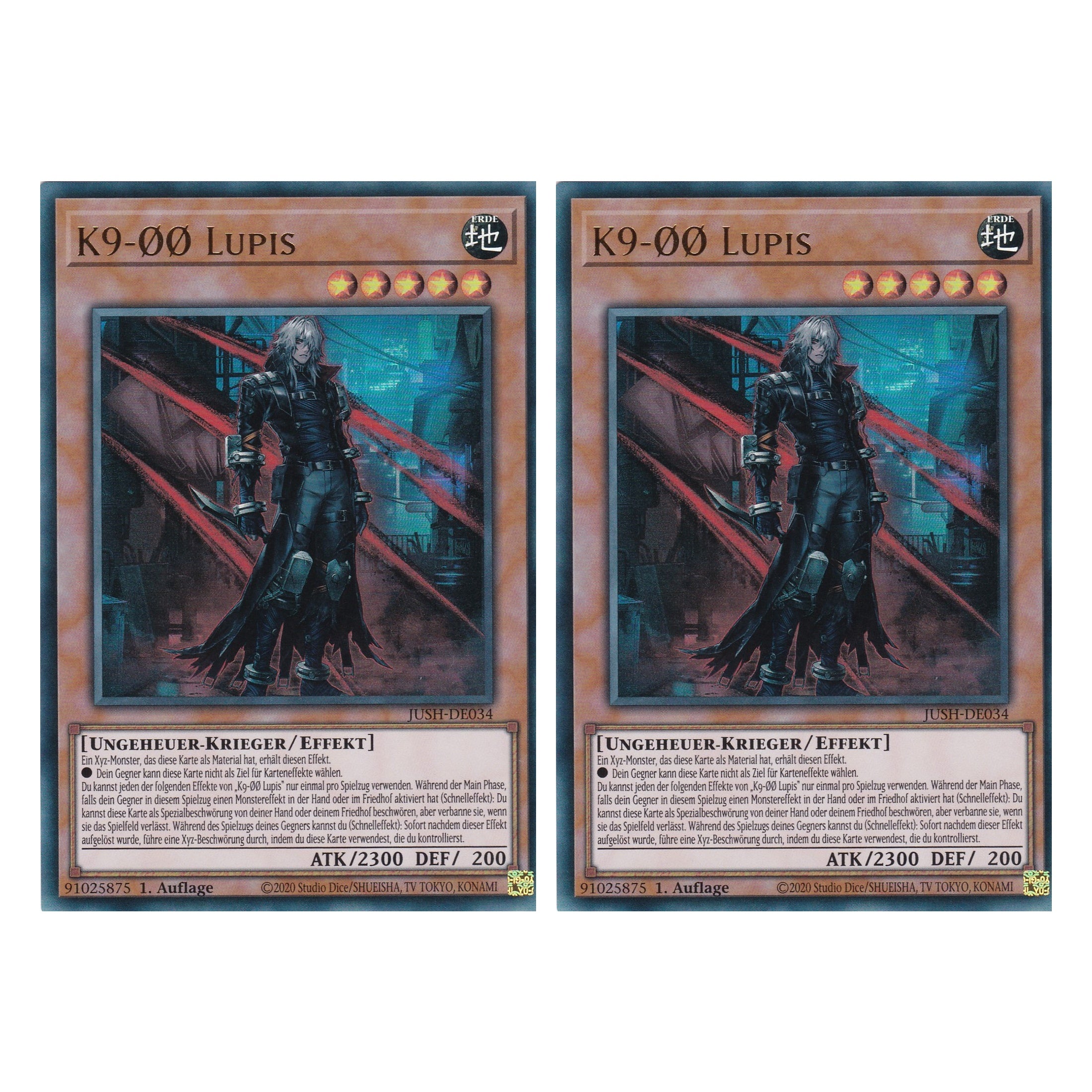 K9-ØØ Lupis - JUSH-DE034 - Ultra Rare - Deutsch - 1. Auflage - Justice Hunters - Duo Set (2 Stück) - Yu-Gi-Oh!