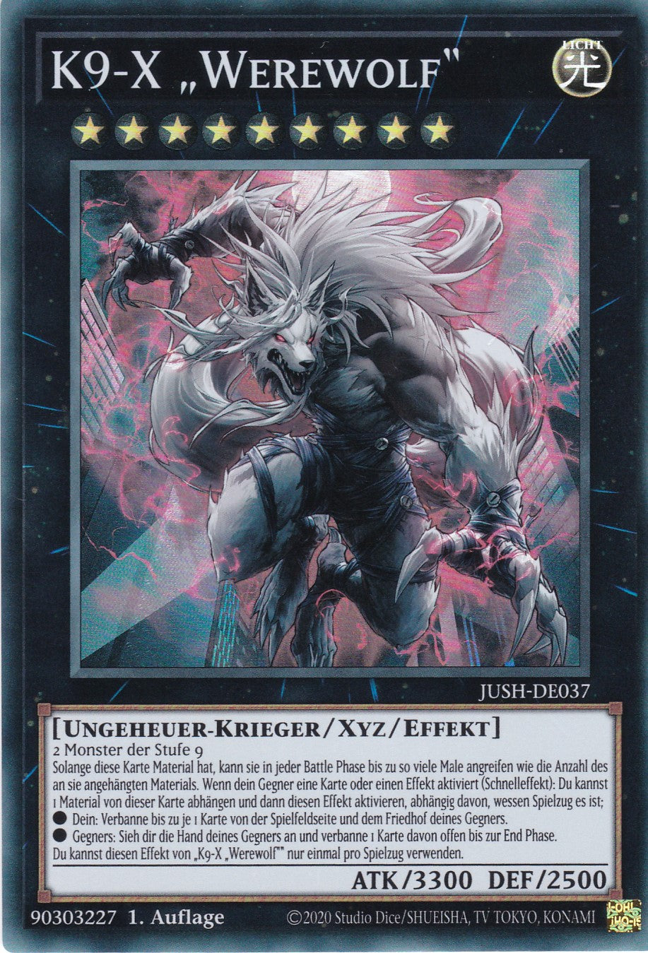 K9-X „Werewolf“ - JUSH-DE037 - Super Rare - Deutsch - 1. Auflage - Justice Hunters
