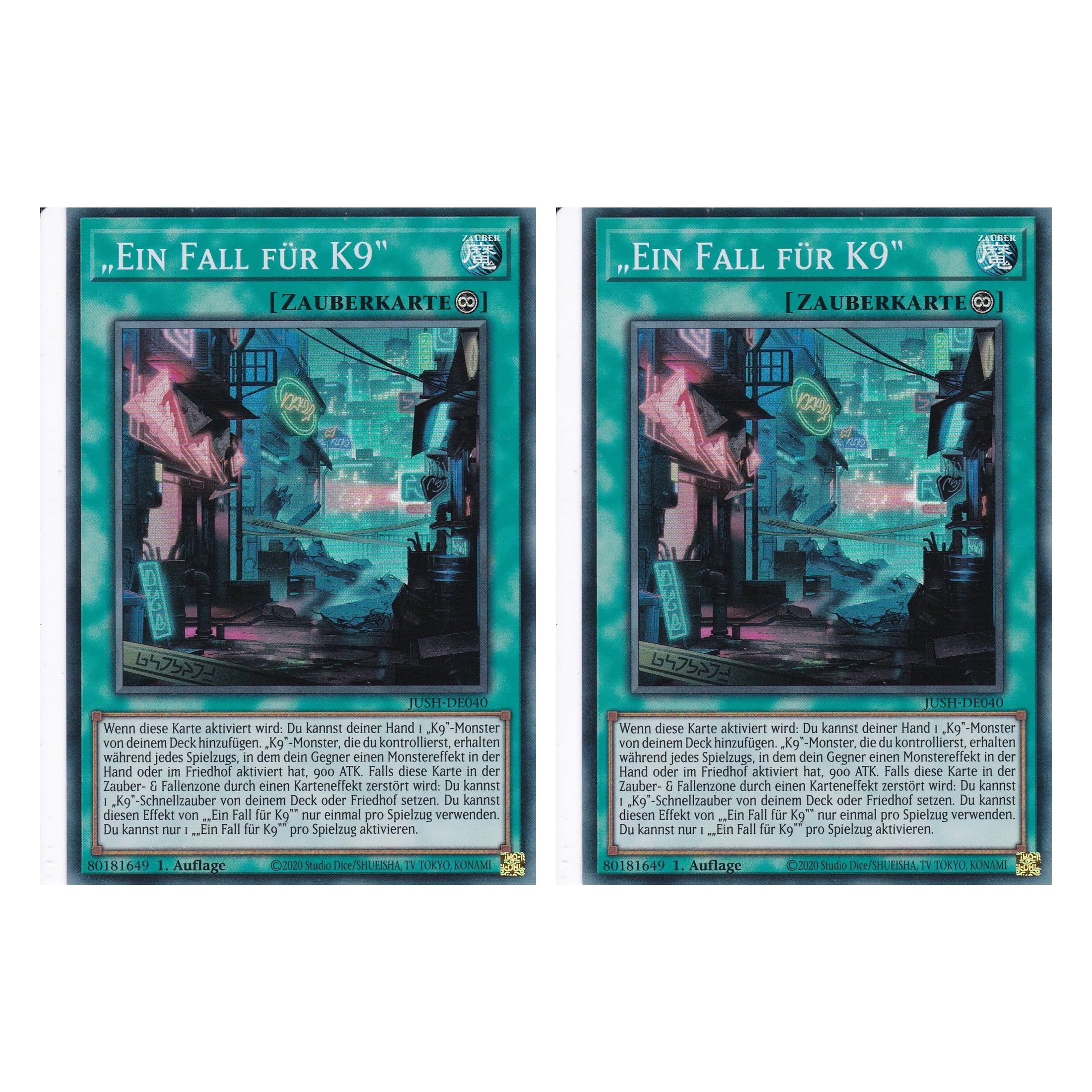 Ein Fall für K9 - JUSH-DE040 - Super Rare - Deutsch - 1. Auflage - Justice Hunters - Duo Set (2 Stück) - Yu-Gi-Oh!