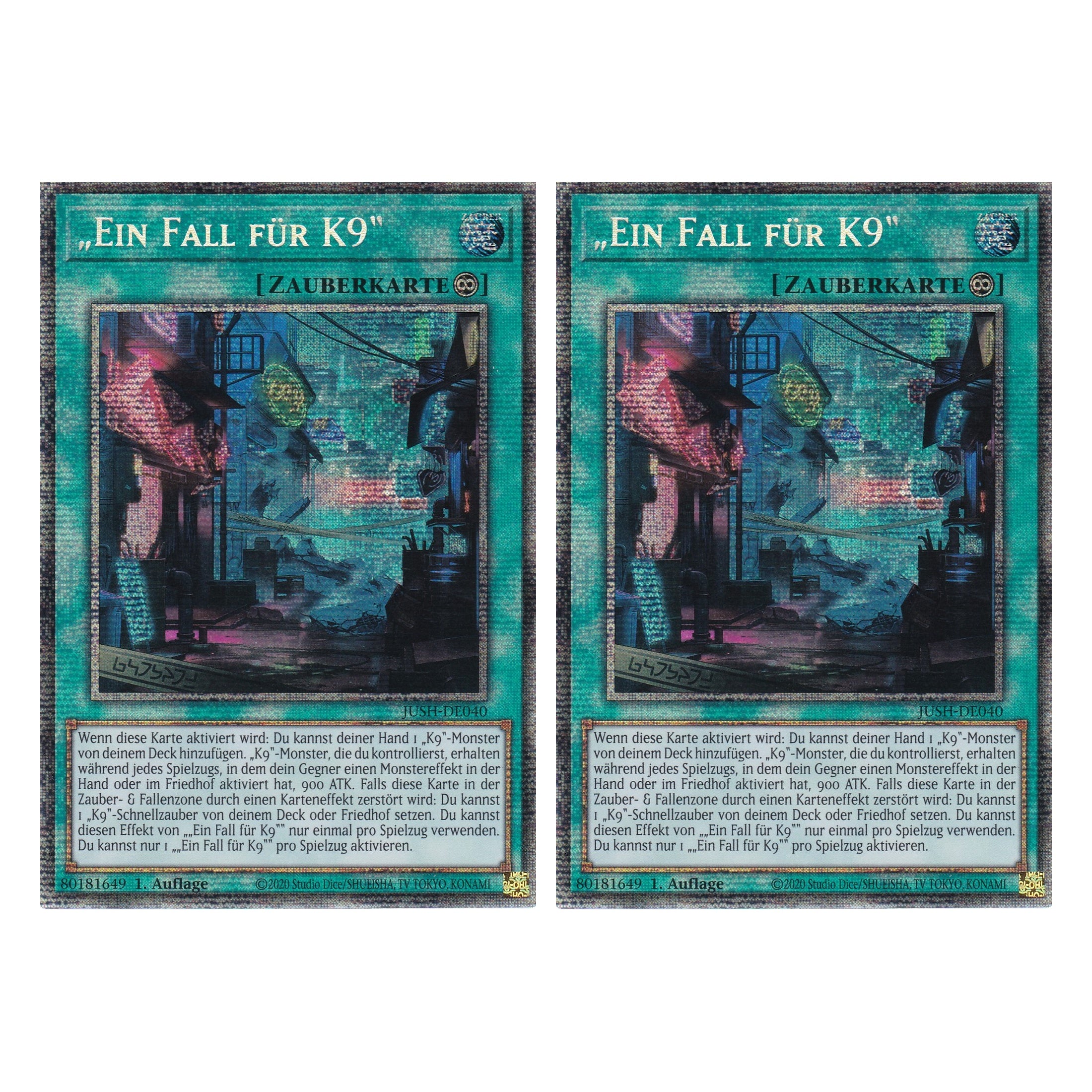 Ein Fall für K9 - JUSH-DE040 - Starlight Rare - Deutsch - 1. Auflage - Justice Hunters - Duo Set (2 Stück) - Yu-Gi-Oh!