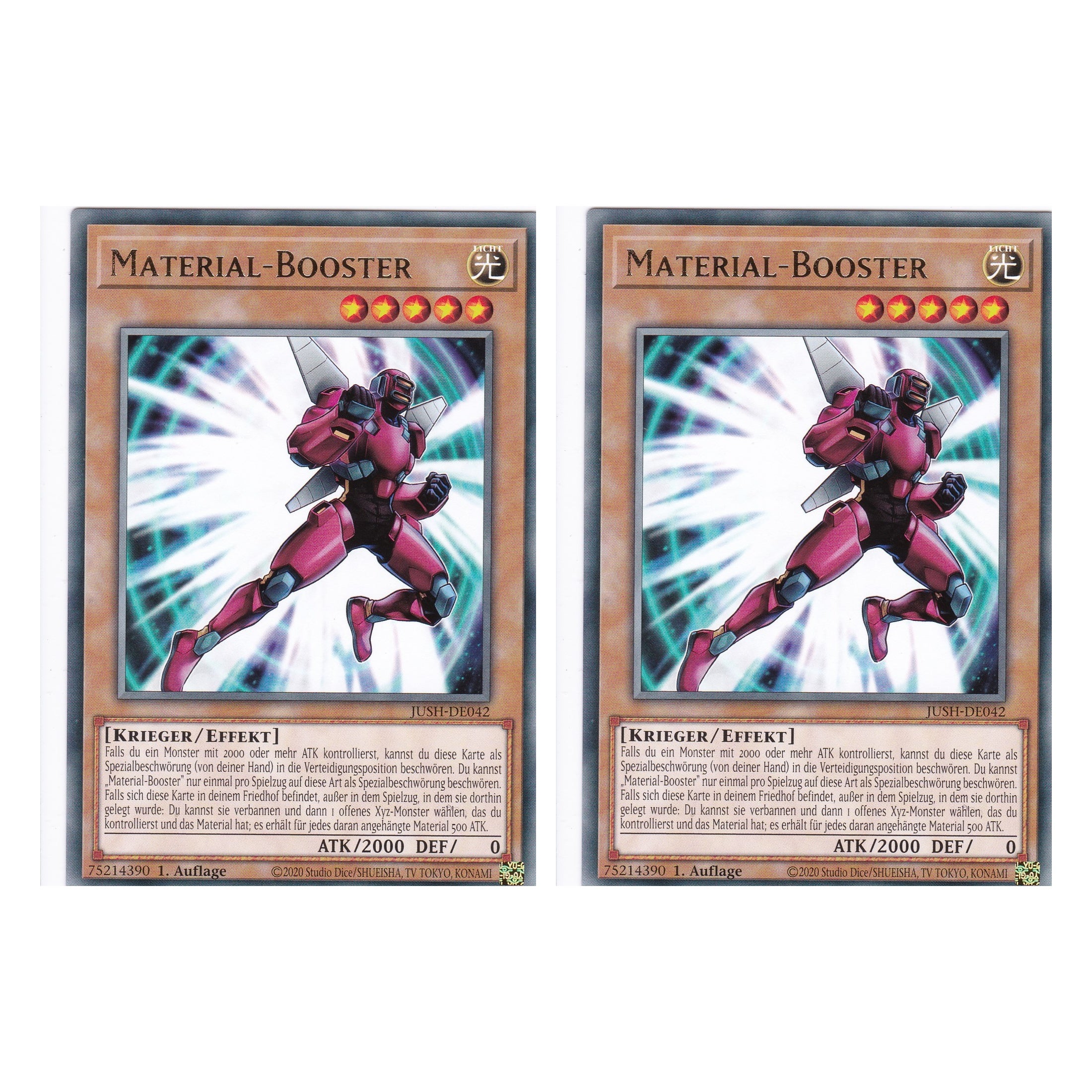 Material-Booster - JUSH-DE042 - Rare - Deutsch - 1. Auflage - Justice Hunters - Duo Set (2 Stück) - Yu-Gi-Oh!
