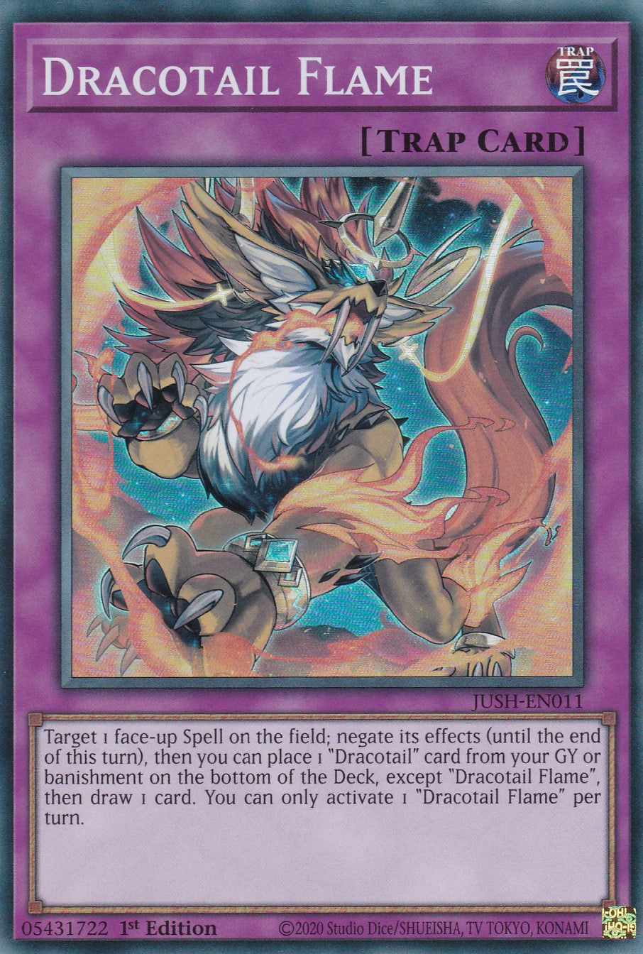 Dracotail Flame - JUSH-EN011 - Super Rare - Englisch - 1. Auflage - Justice Hunters