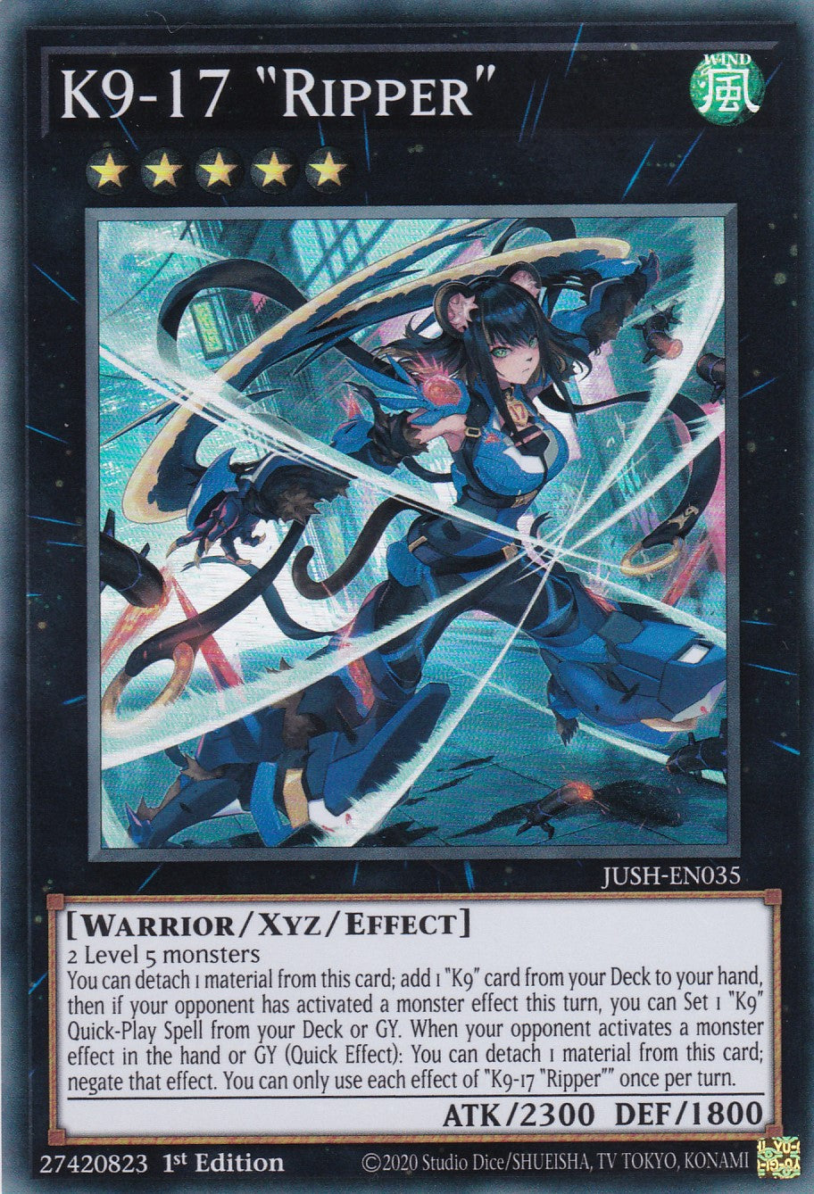 K9-17 "Ripper" - JUSH-EN035 - Super Rare - Englisch - 1. Auflage - Justice Hunters