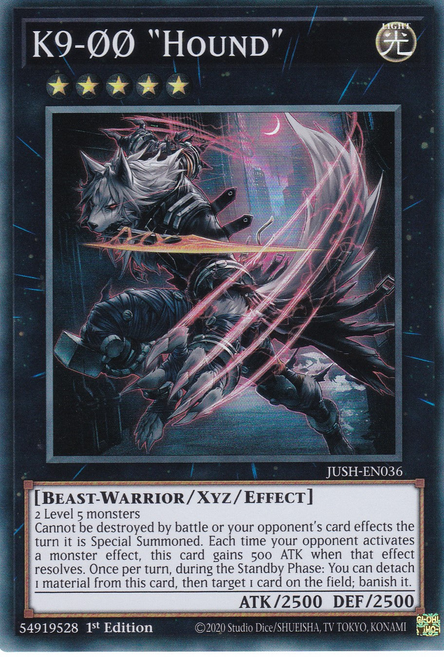 K9-ØØ "Hound" - JUSH-EN036 - Super Rare - Englisch - 1. Auflage - Justice Hunters