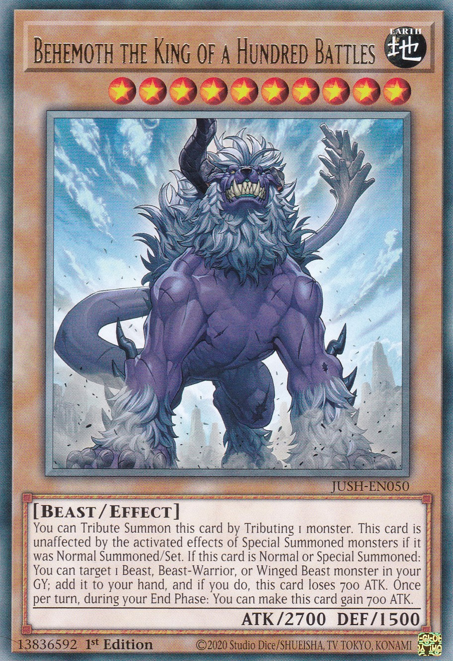 Behemoth the King of a Hundred Battles - JUSH-EN050 - Rare - Englisch - 1. Auflage - Justice Hunters