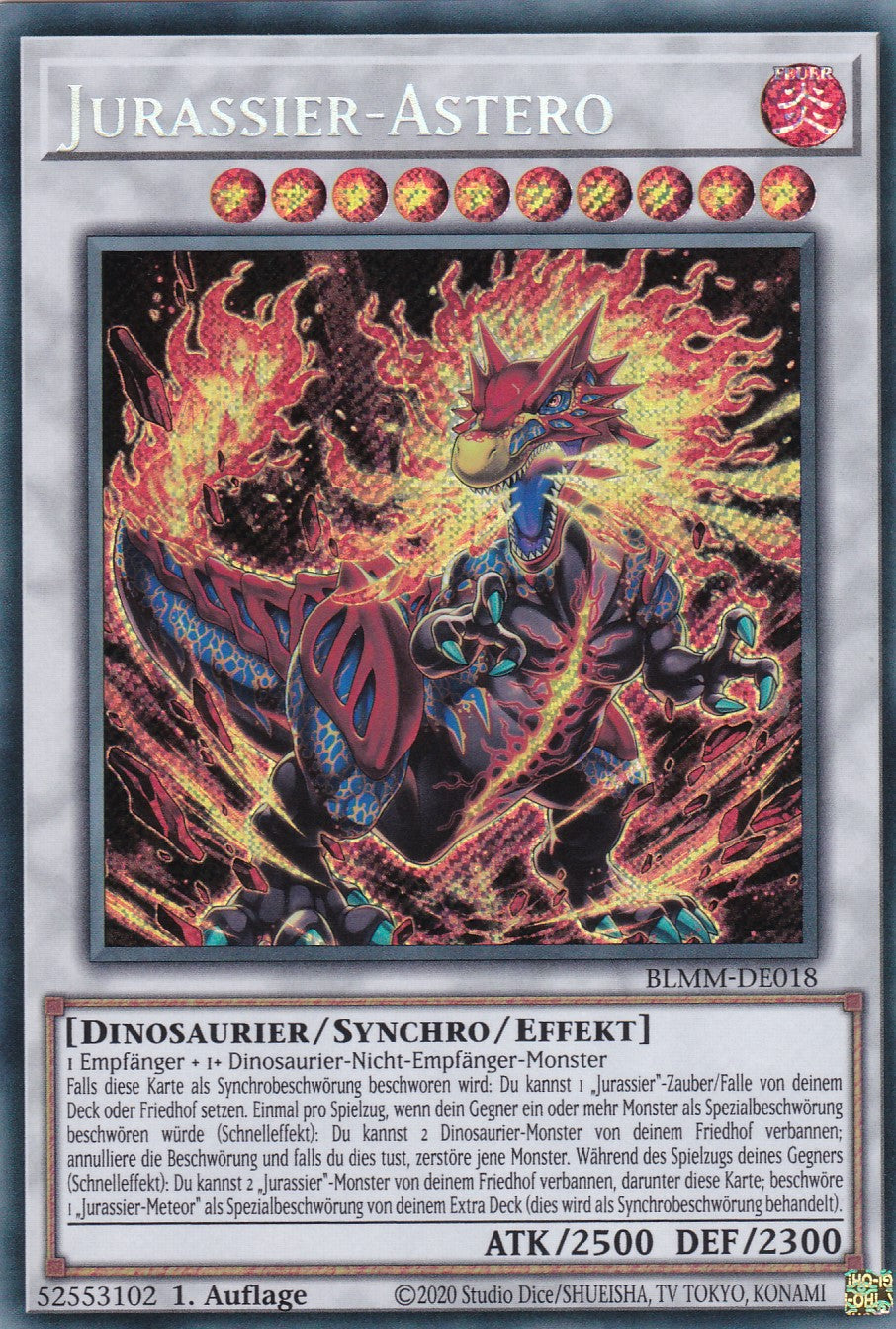 Jurassier - Astero - BLMM-DE018 - Secret Rare - 1. Auflage - Deutsch - Battles of Legend: Monster Mayhem