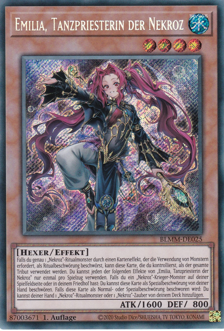 Emilia Tanzpriesterin der Nekroz - BLMM-DE025 - Secret Rare - 1. Auflage - Deutsch - Battles of Legend: Monster Mayhem