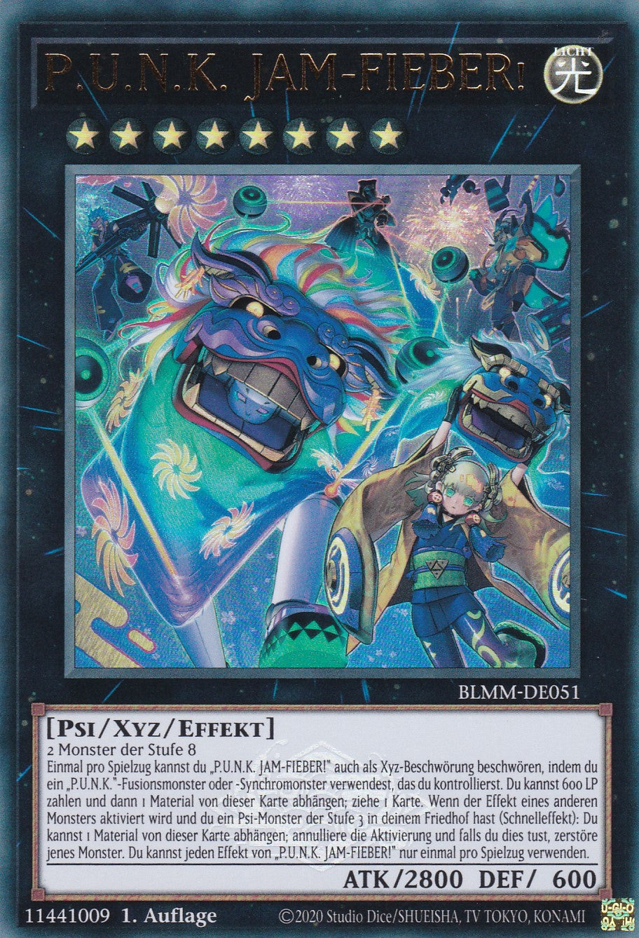 P. U. N. K. JAM FIEBER - BLMM-DE051 - Ultra Rare - 1. Auflage - Deutsch - Battles of Legend: Monster Mayhem