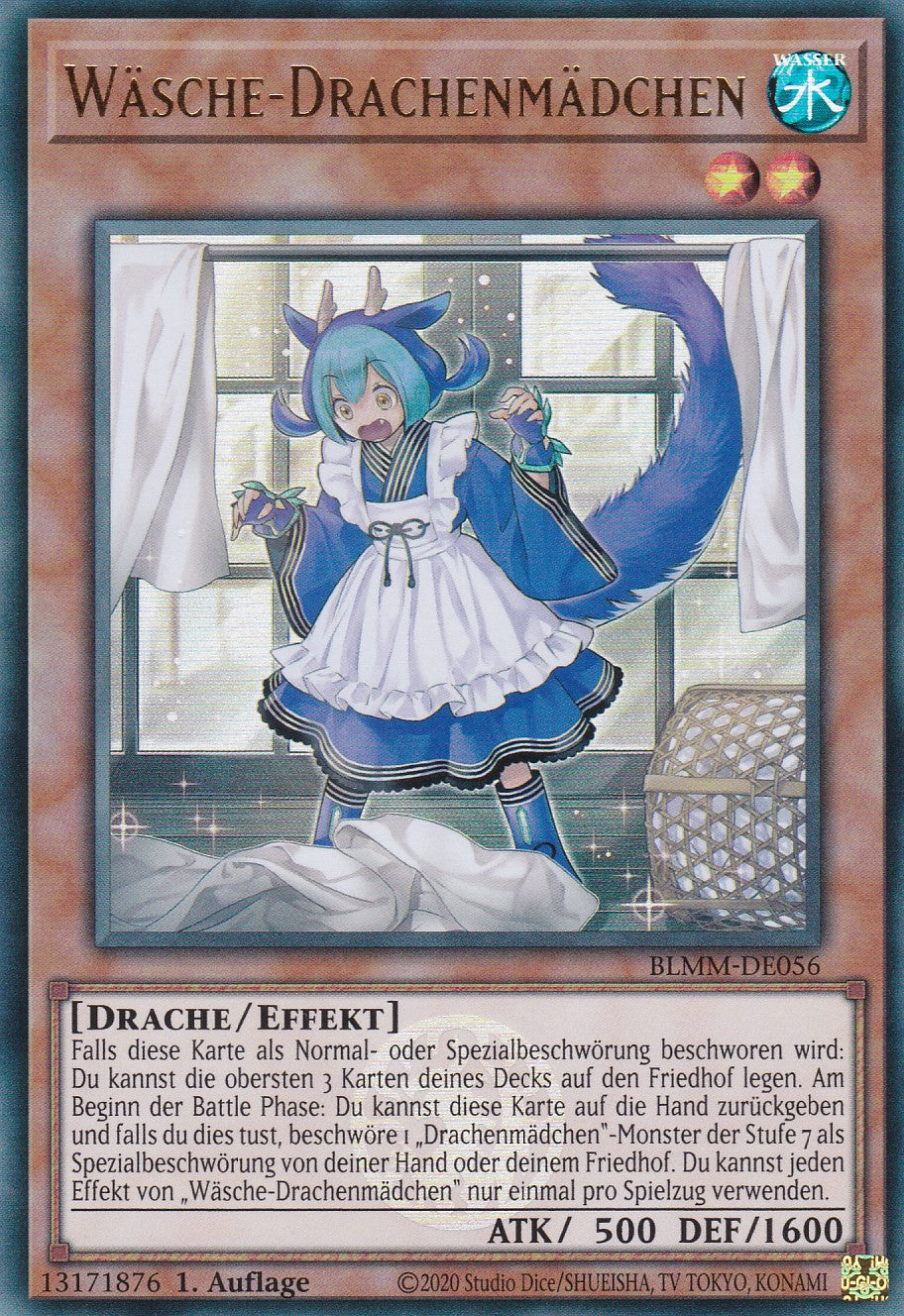 Wäsche-Drachenmädchen - BLMM-DE056 - Ultra Rare - 1. Auflage - Deutsch - Battles of Legend: Monster Mayhem
