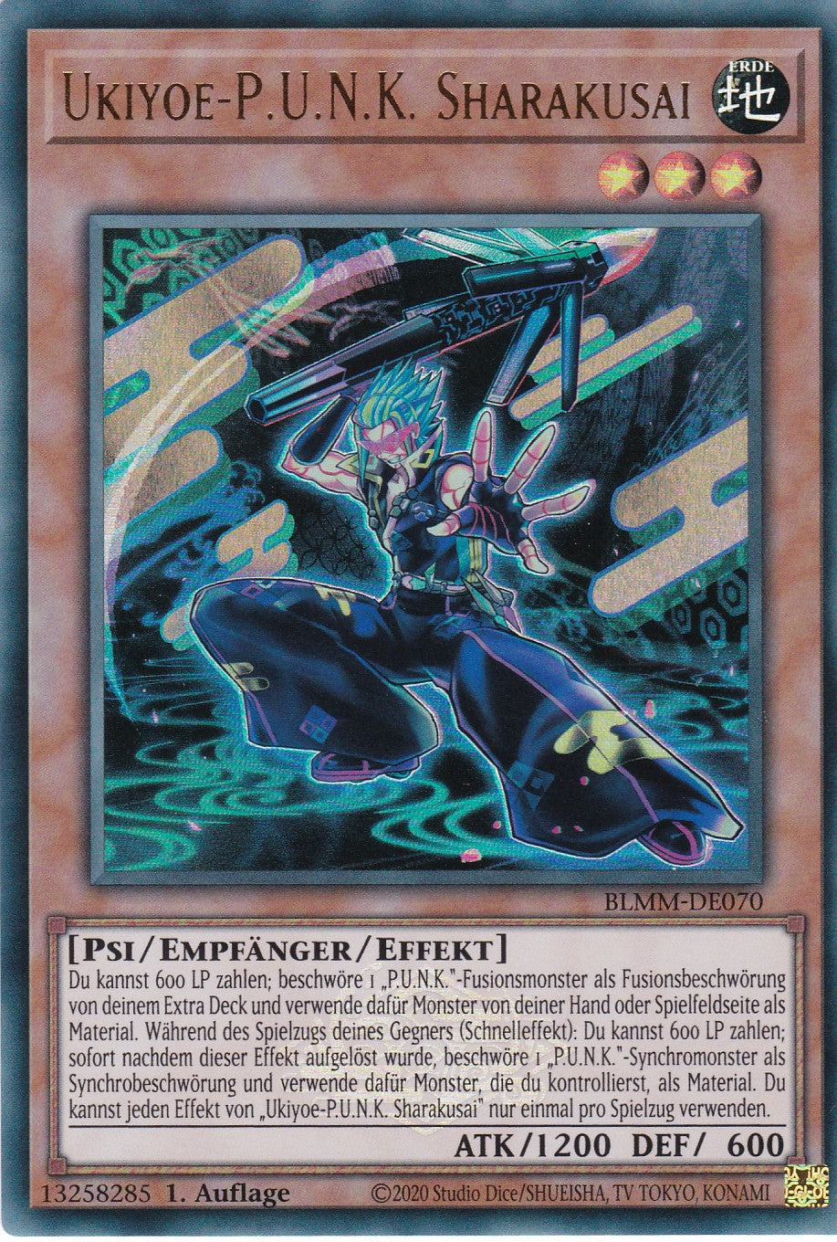 Ukiyoe-P.U.N.K. Sharakusai - BLMM-DE070 - Ultra Rare - 1. Auflage - Deutsch - Battles of Legend: Monster Mayhem