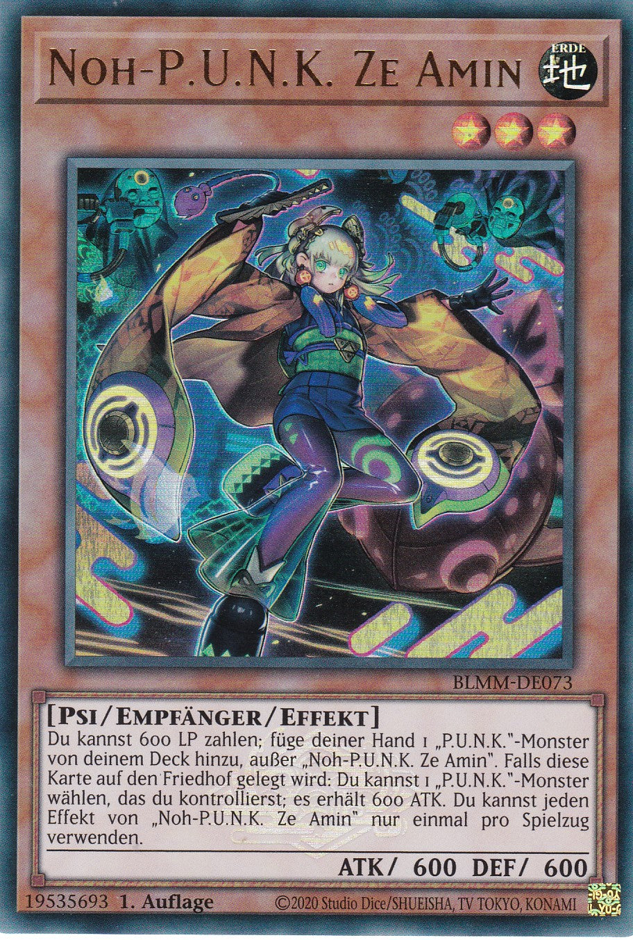 Noh-P.U.N.K. Ze Amin - BLMM-DE073 - Ultra Rare - 1. Auflage - Deutsch - Battles of Legend: Monster Mayhem