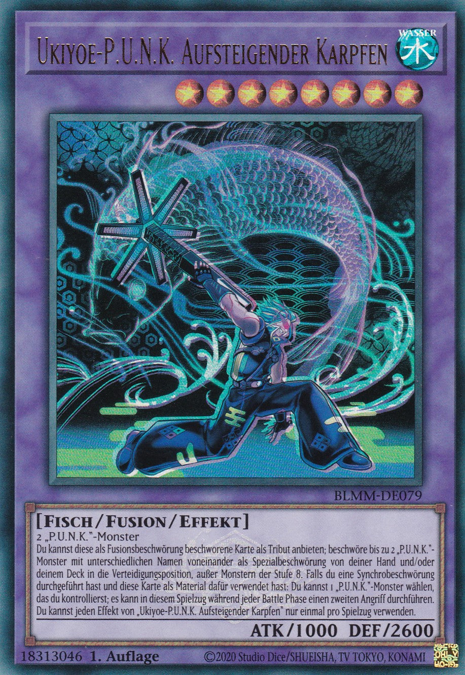 Ukiyoe-P.U.N.K. Aufsteigender Karpfen - BLMM-DE079 - Ultra Rare - 1. Auflage - Deutsch - Battles of Legend: Monster Mayhem