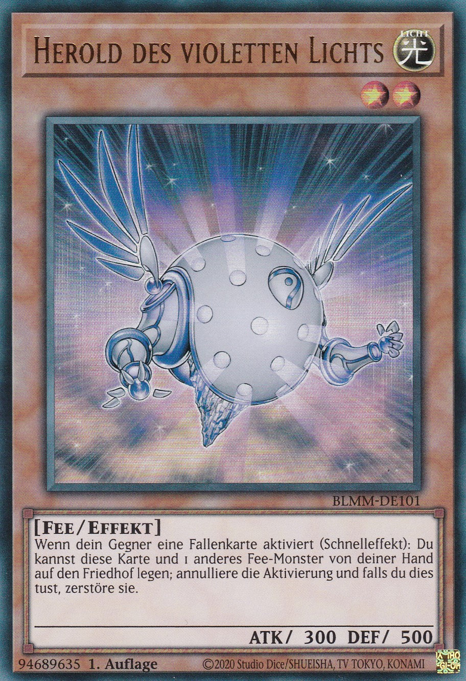 Herold des violetten Lichts - BLMM-DE101 - Ultra Rare - 1. Auflage - Deutsch - Battles of Legend: Monster Mayhem