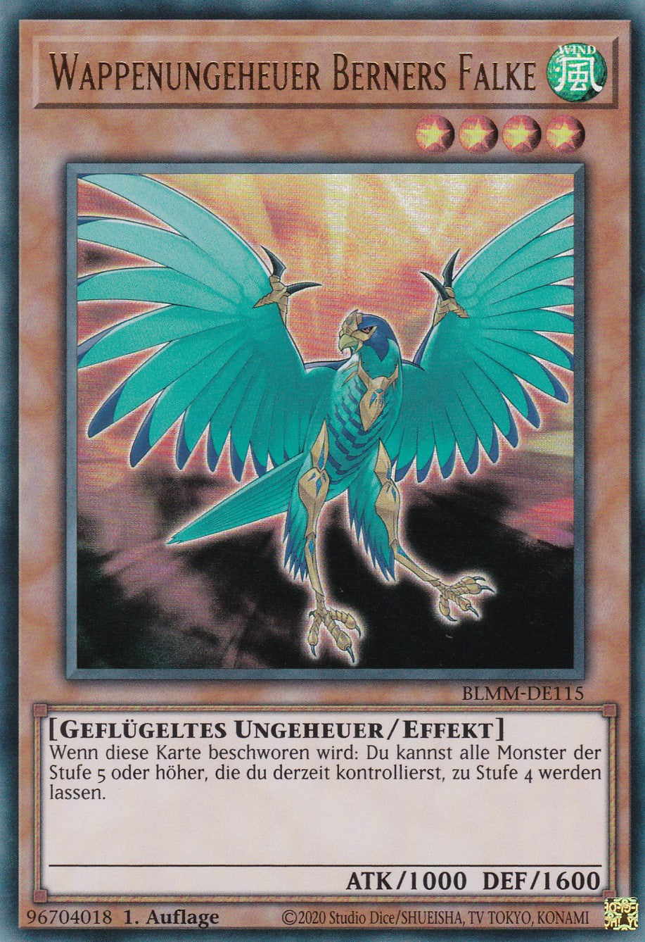 Wappenungeheuer Berners Falke - BLMM-DE115 - Ultra Rare - 1. Auflage - Deutsch - Battles of Legend: Monster Mayhem