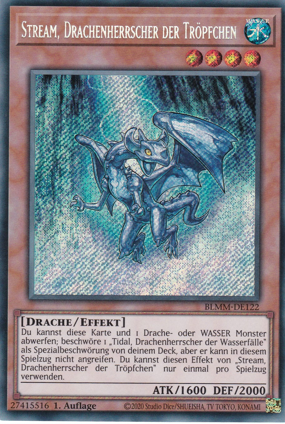 Stream, Drachenherrscher der Tröpfchen - BLMM-DE122 - Secret Rare - 1. Auflage - Deutsch - Battles of Legend: Monster Mayhem