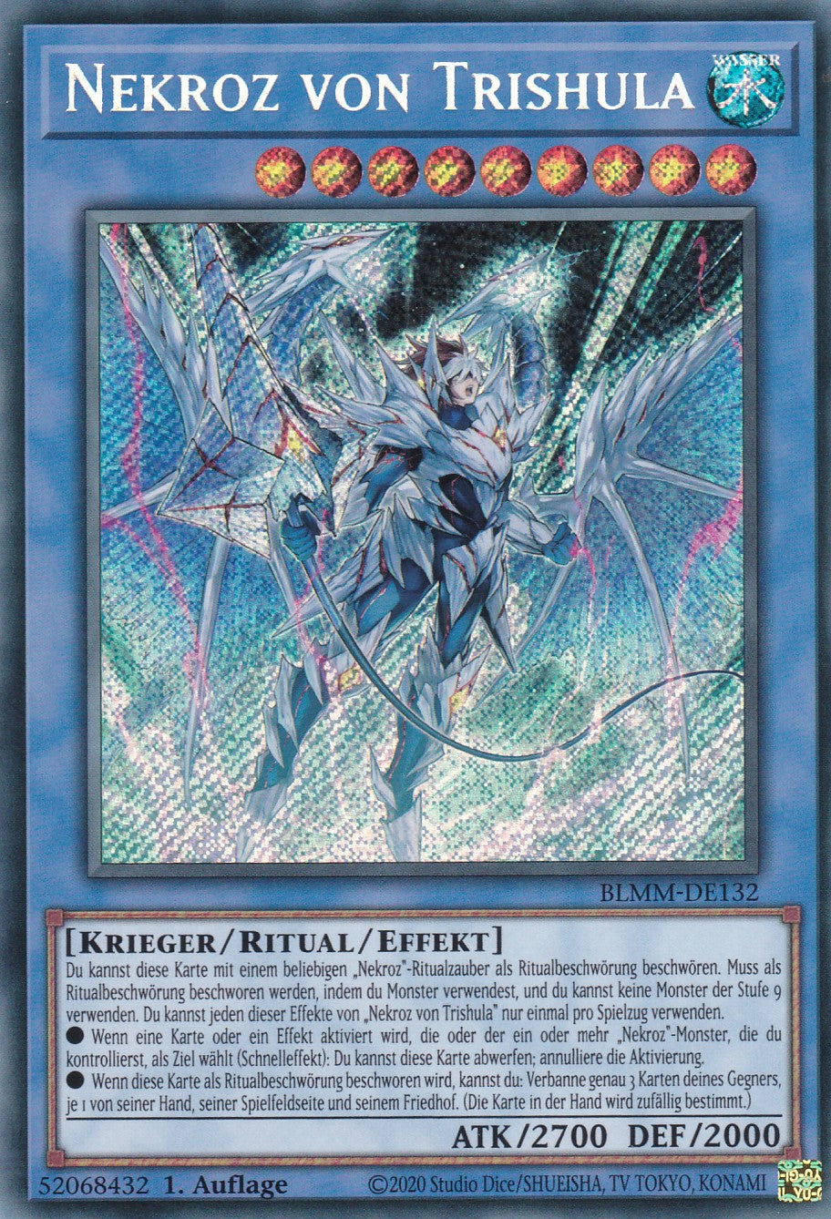 Nekroz von Trishula - BLMM-DE132 - Secret Rare - 1. Auflage - Deutsch - Battles of Legend: Monster Mayhem