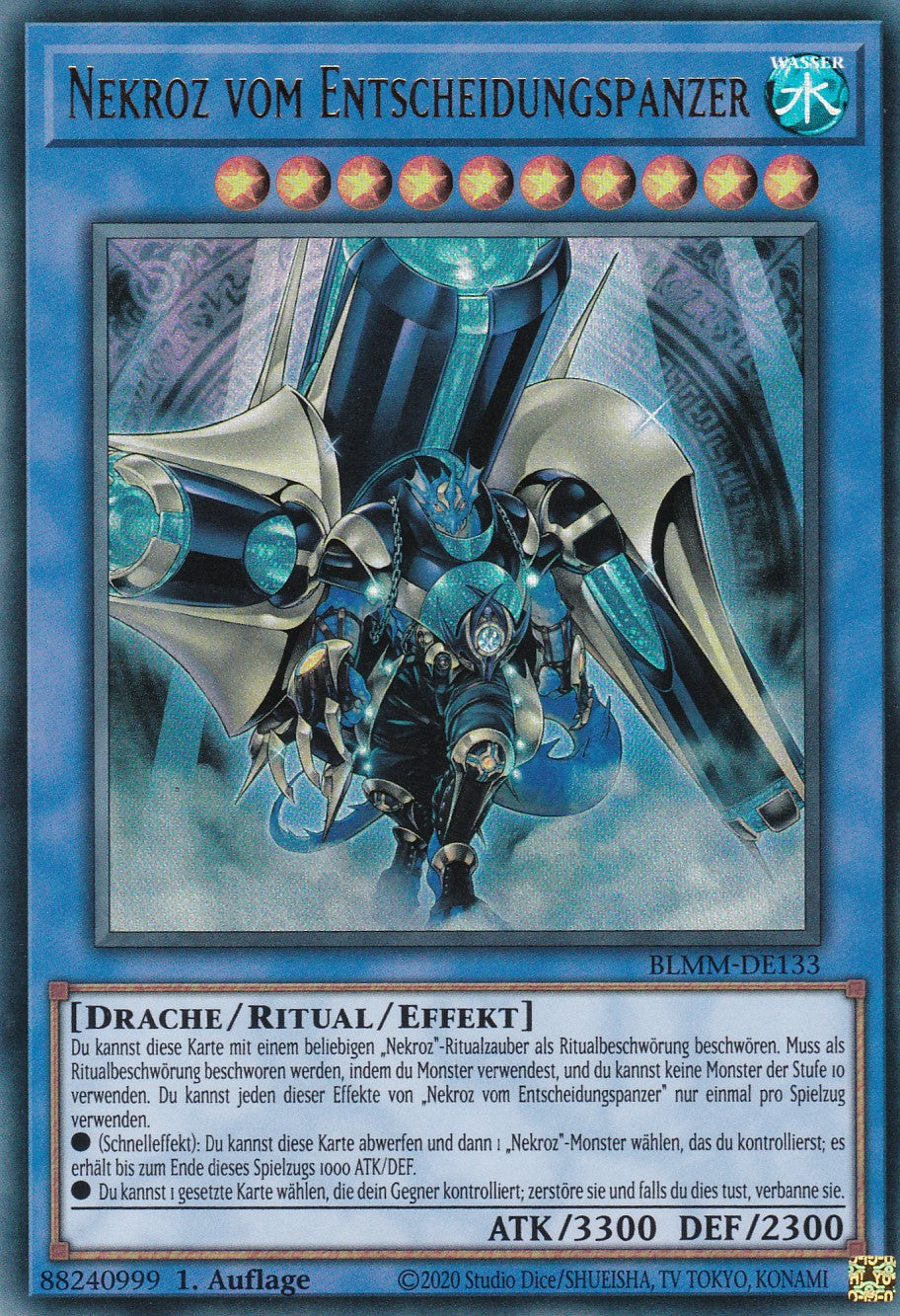 Nekroz vom Entscheidungspanzer - BLMM-DE133 - Ultra Rare - 1. Auflage - Deutsch - Battles of Legend: Monster Mayhem