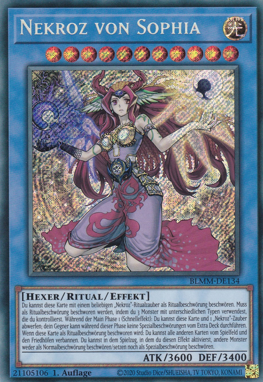 Nekroz von Sophia - BLMM-DE134 - Secret Rare - 1. Auflage - Deutsch - Battles of Legend: Monster Mayhem