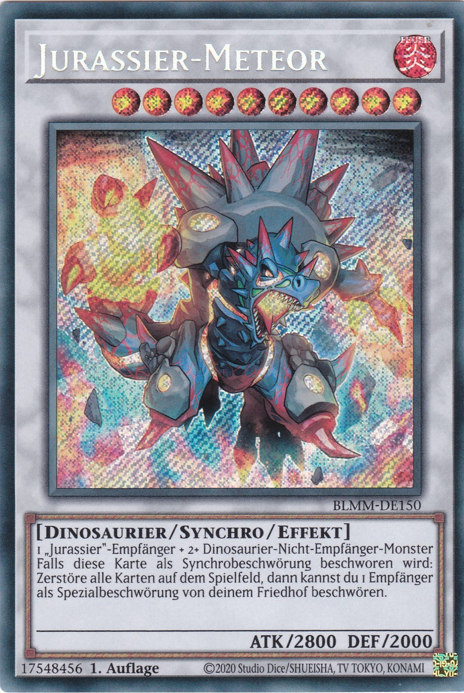 Jurassier-Meteor - BLMM-DE150 - Secret Rare - 1. Auflage - Deutsch - Battles of Legend: Monster Mayhem