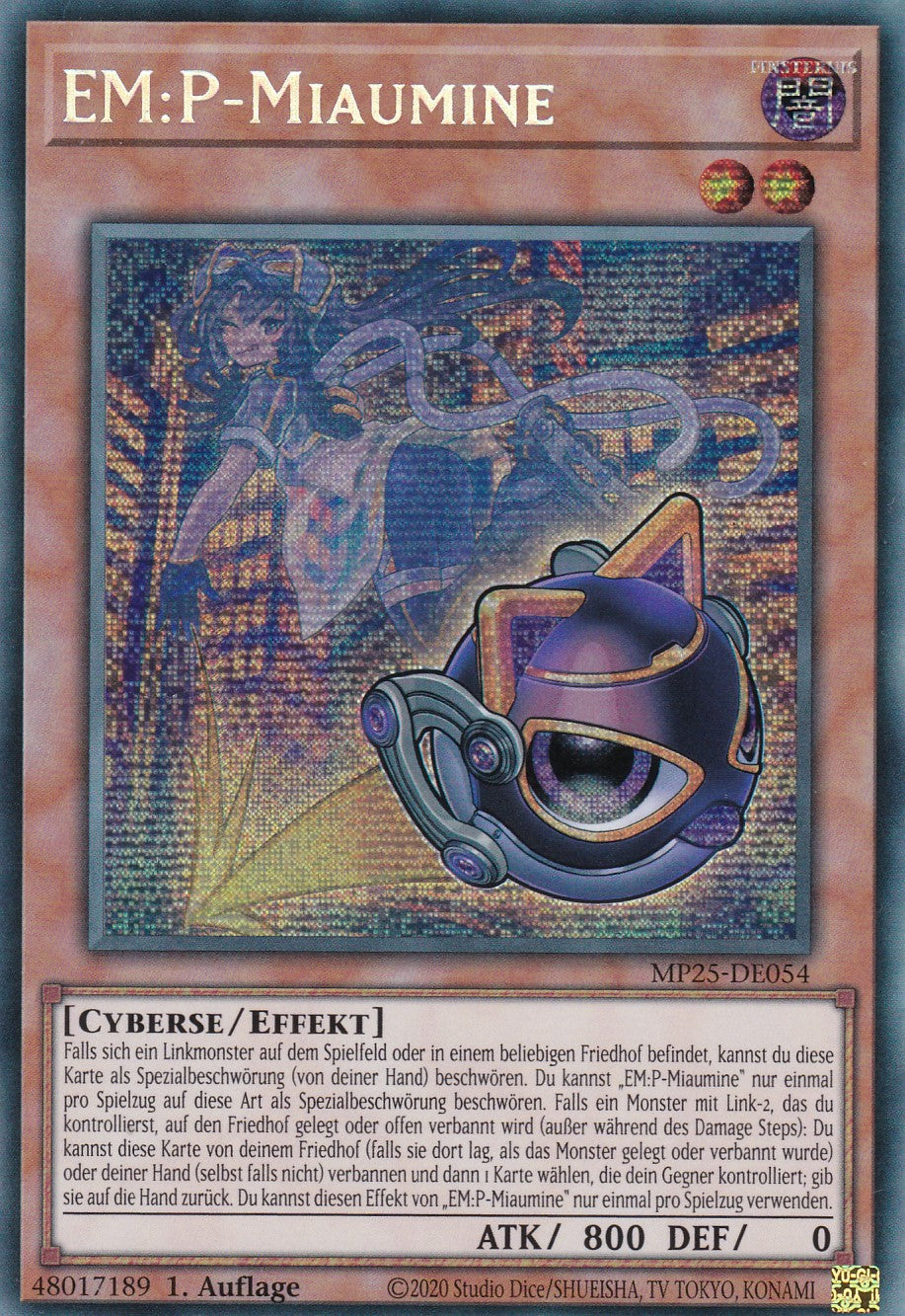 EM:P - Miausmine – MP25-DE054 – Secret Rare – 1. Auflage – Deutsch – 2025 Mega-Pack Tin