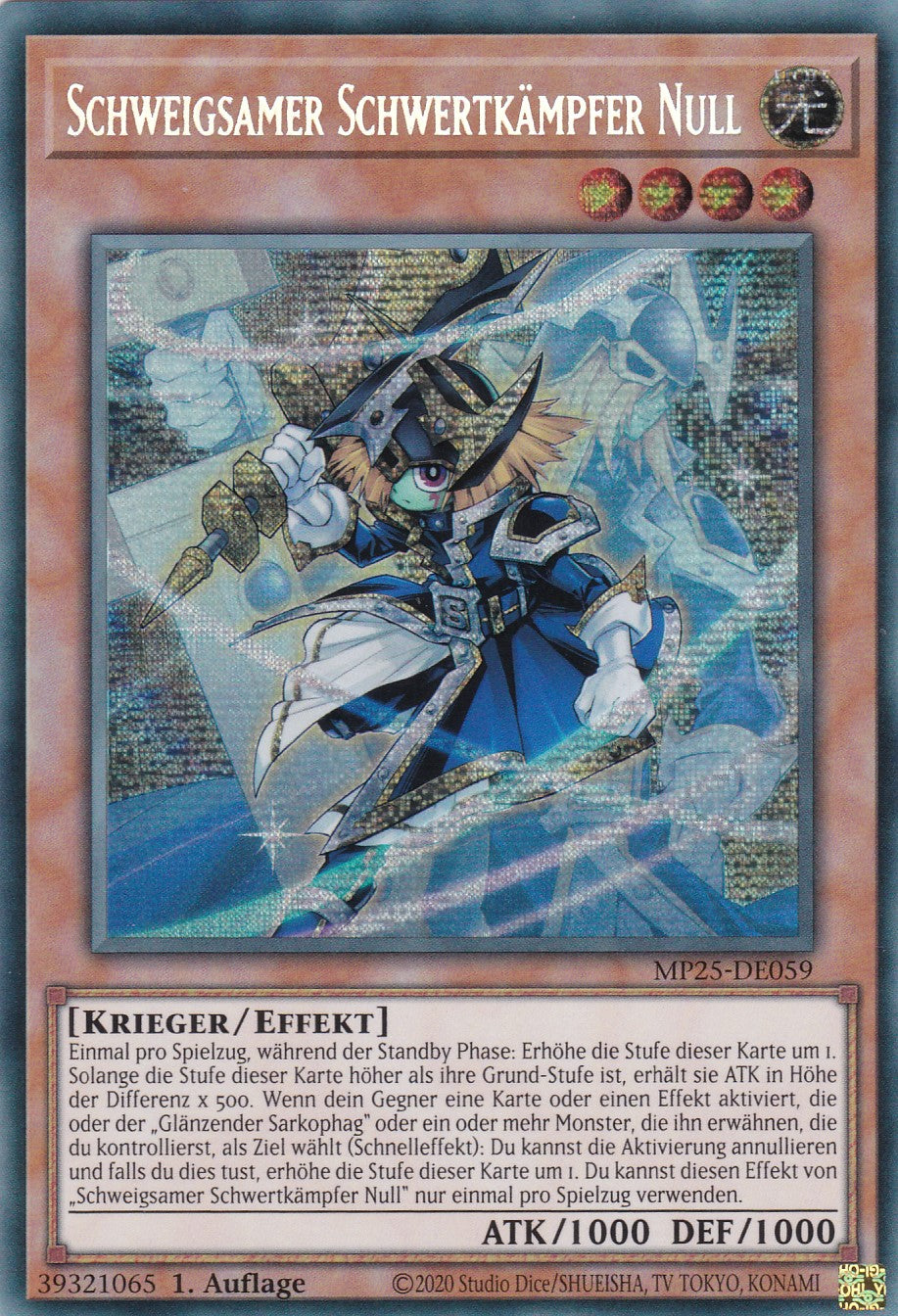 Schweigsamer Schwertkämpfer Null – MP25-DE059 – Secret Rare – 1. Auflage – Deutsch – 2025 Mega-Pack Tin