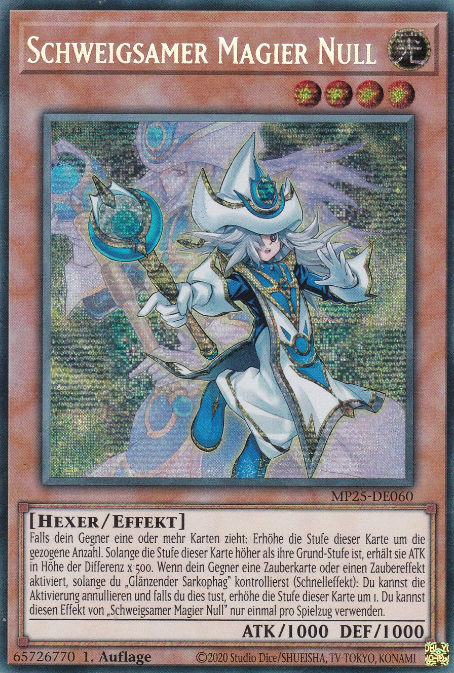 Schweigsamer Magier Null – MP25-DE060 – Secret Rare – 1. Auflage – Deutsch – 2025 Mega-Pack Tin