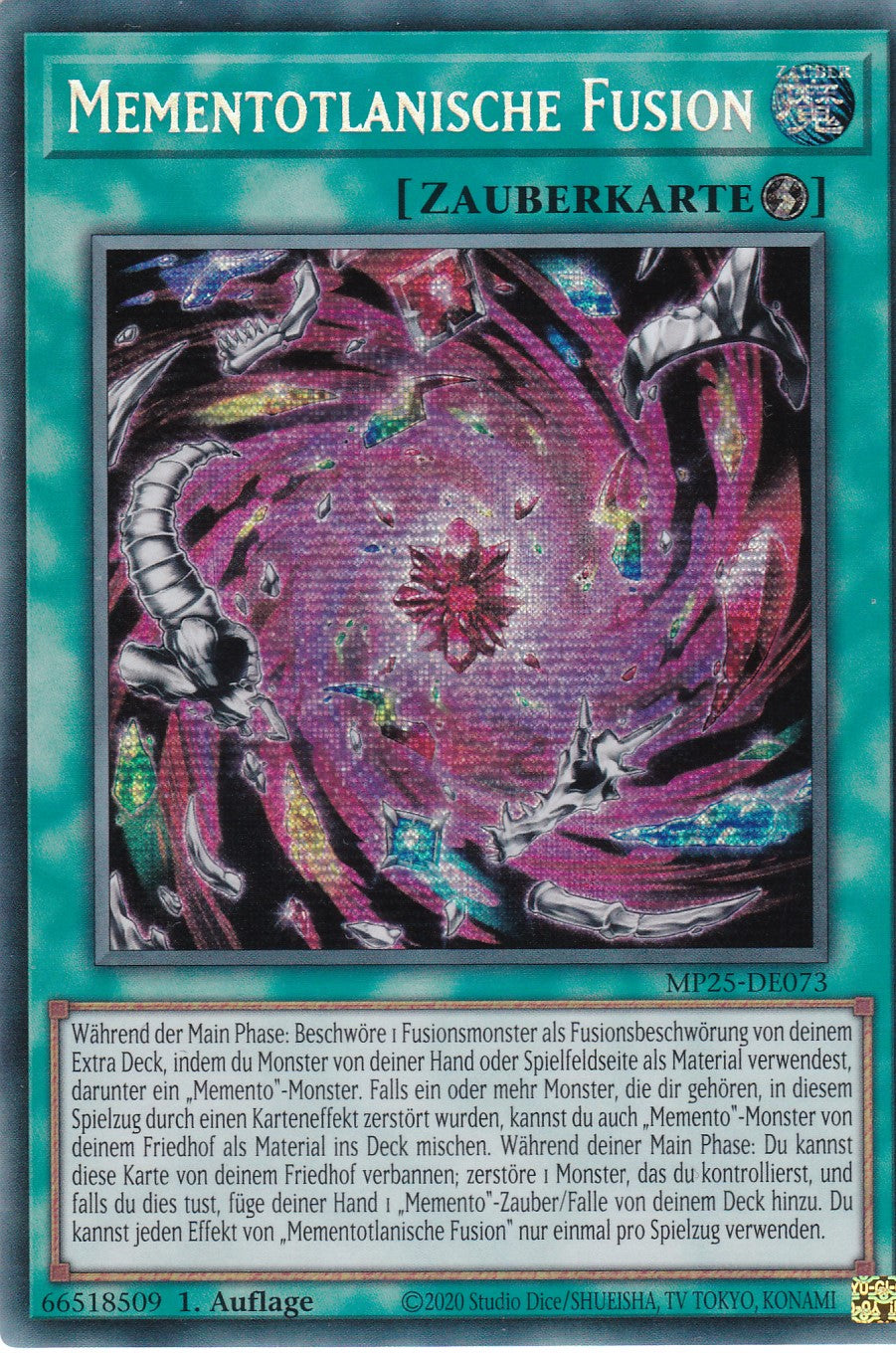 Mementolanische Fusion – MP25-DE073 – Secret Rare – 1. Auflage – Deutsch – 2025 Mega-Pack Tin