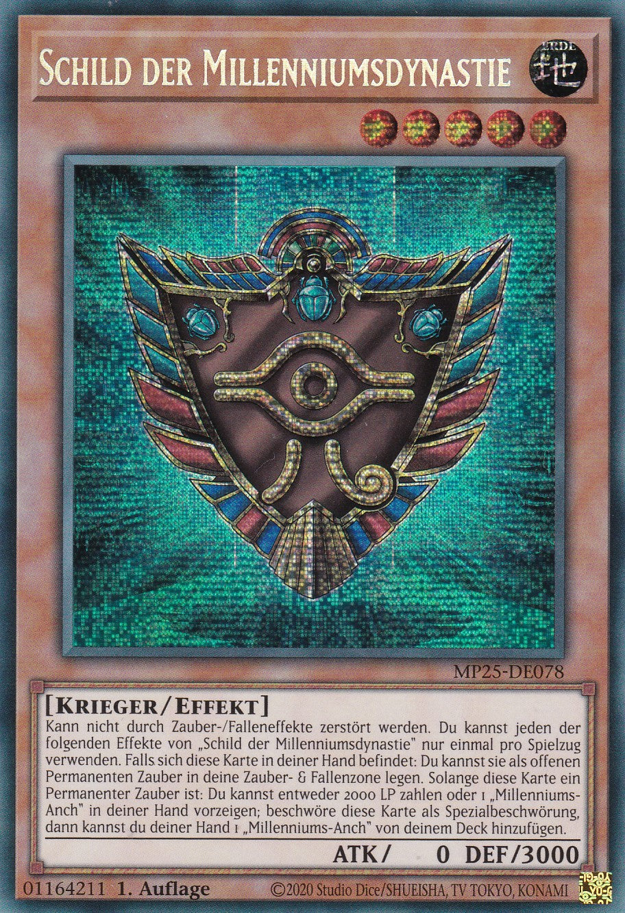 Schild der Millenniumsdynastie – MP25-DE078 – Secret Rare – 1. Auflage – Deutsch – 2025 Mega-Pack Tin