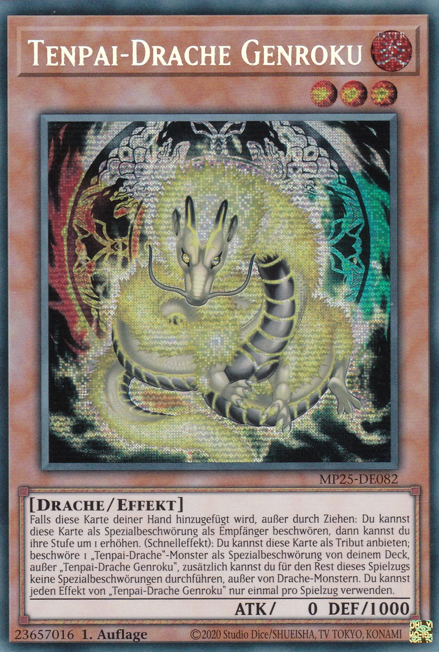 Tenpai Drache Genroku – MP25-DE082 – Secret Rare – 1. Auflage – Deutsch – 2025 Mega-Pack Tin