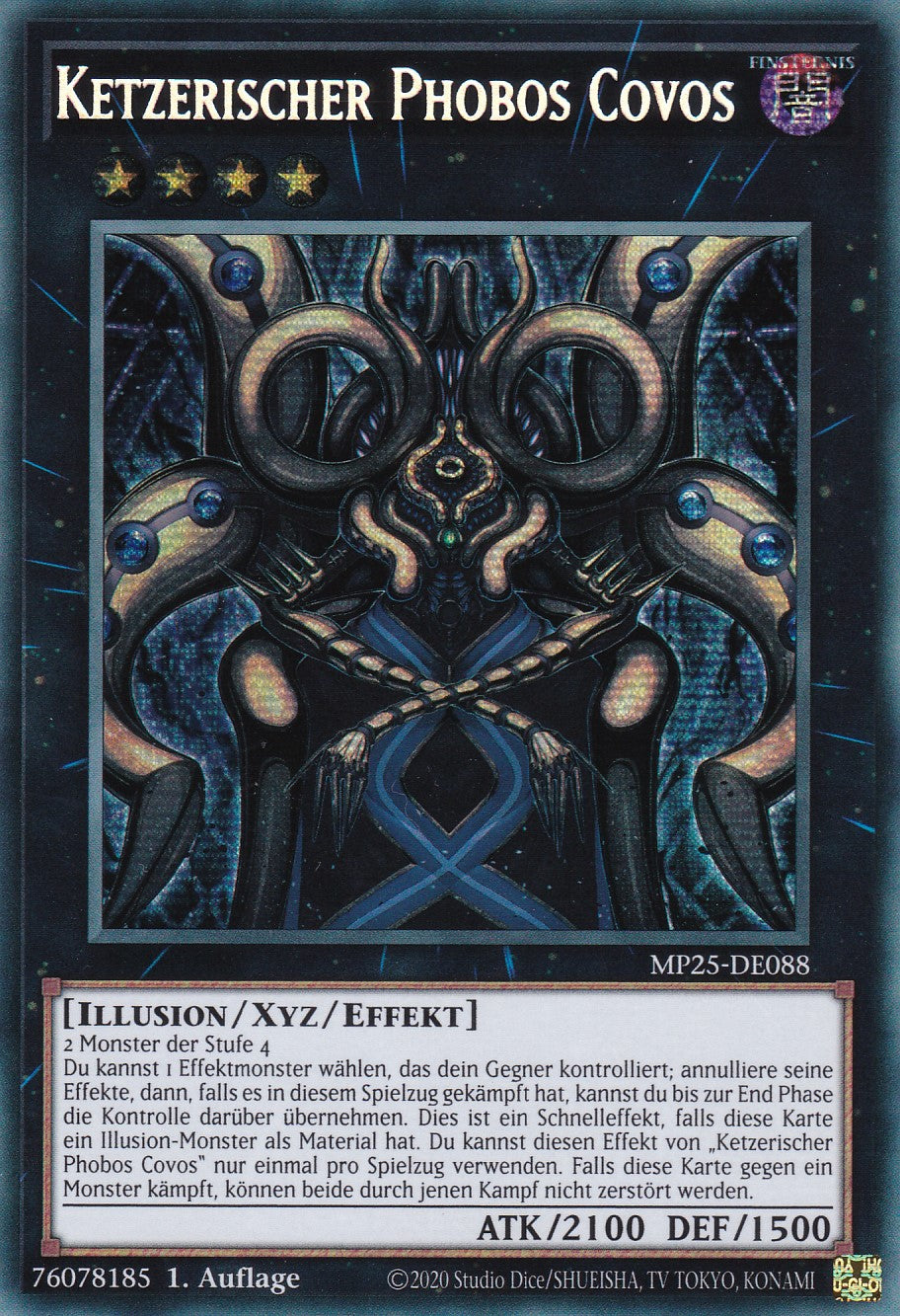 Ketzerischer Phobos Covos – MP25-DE088 – Secret Rare – 1. Auflage – Deutsch – 2025 Mega-Pack Tin