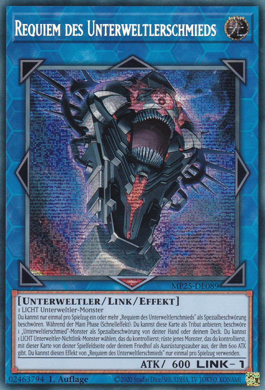 Requiem des Unterweltlerschmieds – MP25-DE089 – Secret Rare – 1. Auflage – Deutsch – 2025 Mega-Pack Tin