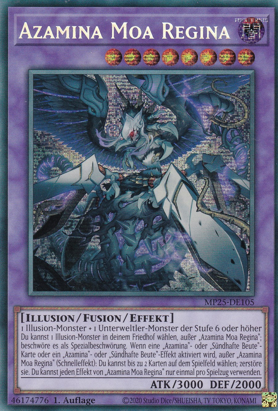 Azamina Moa Regina – MP25-DE105 – Secret Rare – 1. Auflage – Deutsch – 2025 Mega-Pack Tin