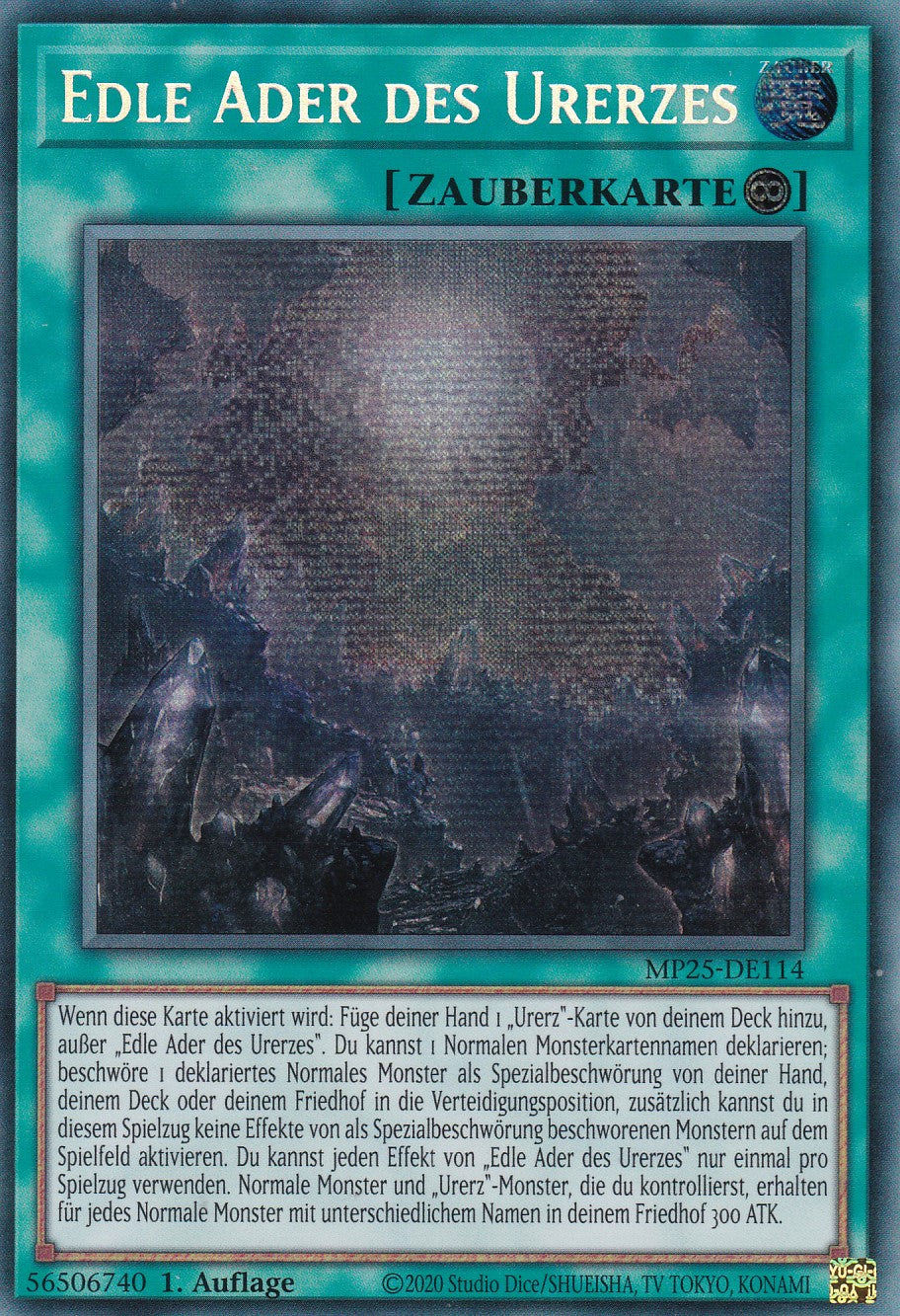 Edle Ader des Urerzes – MP25-DE114 – Secret Rare – 1. Auflage – Deutsch – 2025 Mega-Pack Tin